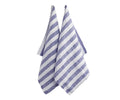 French Linen Tea Towels — Blue Stripe (Set of 2)