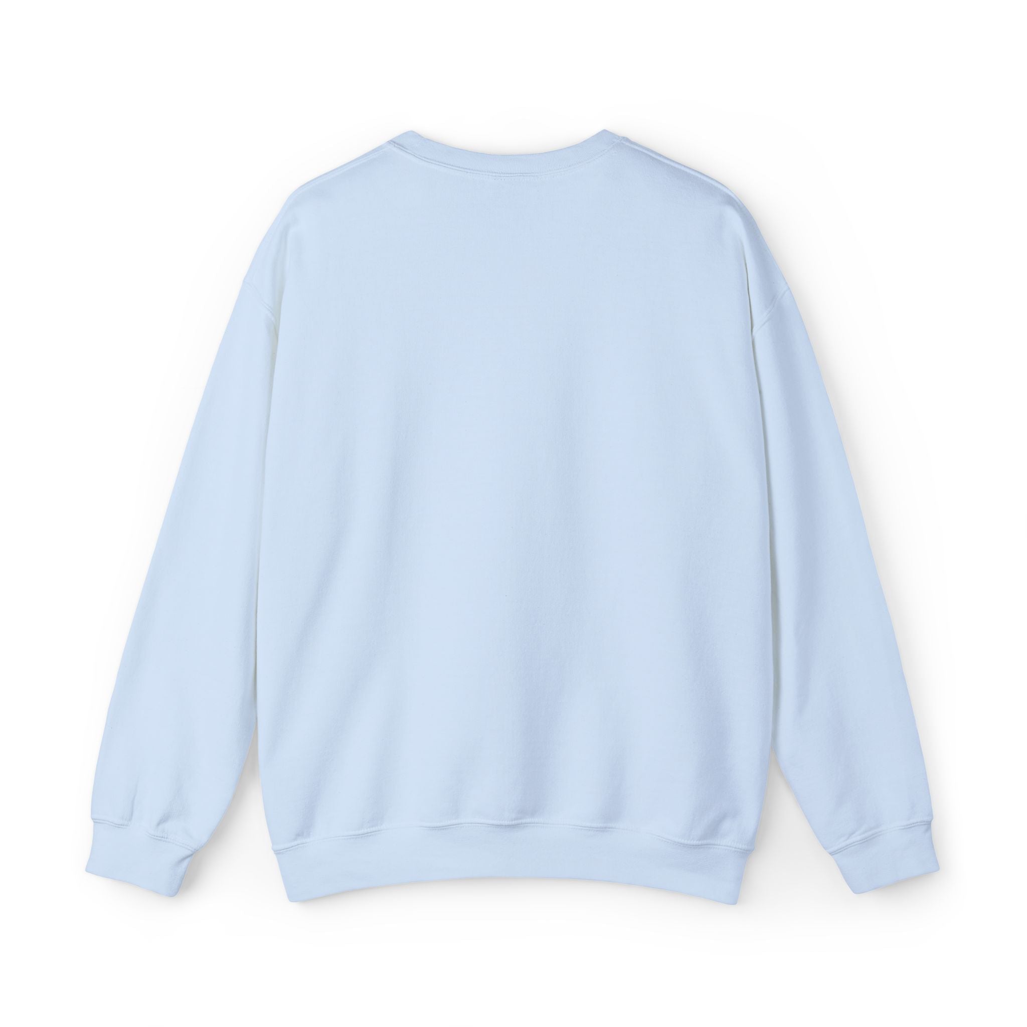 White Crewneck Sweatshirt with Embroidered Patch — Blackbird Graphic