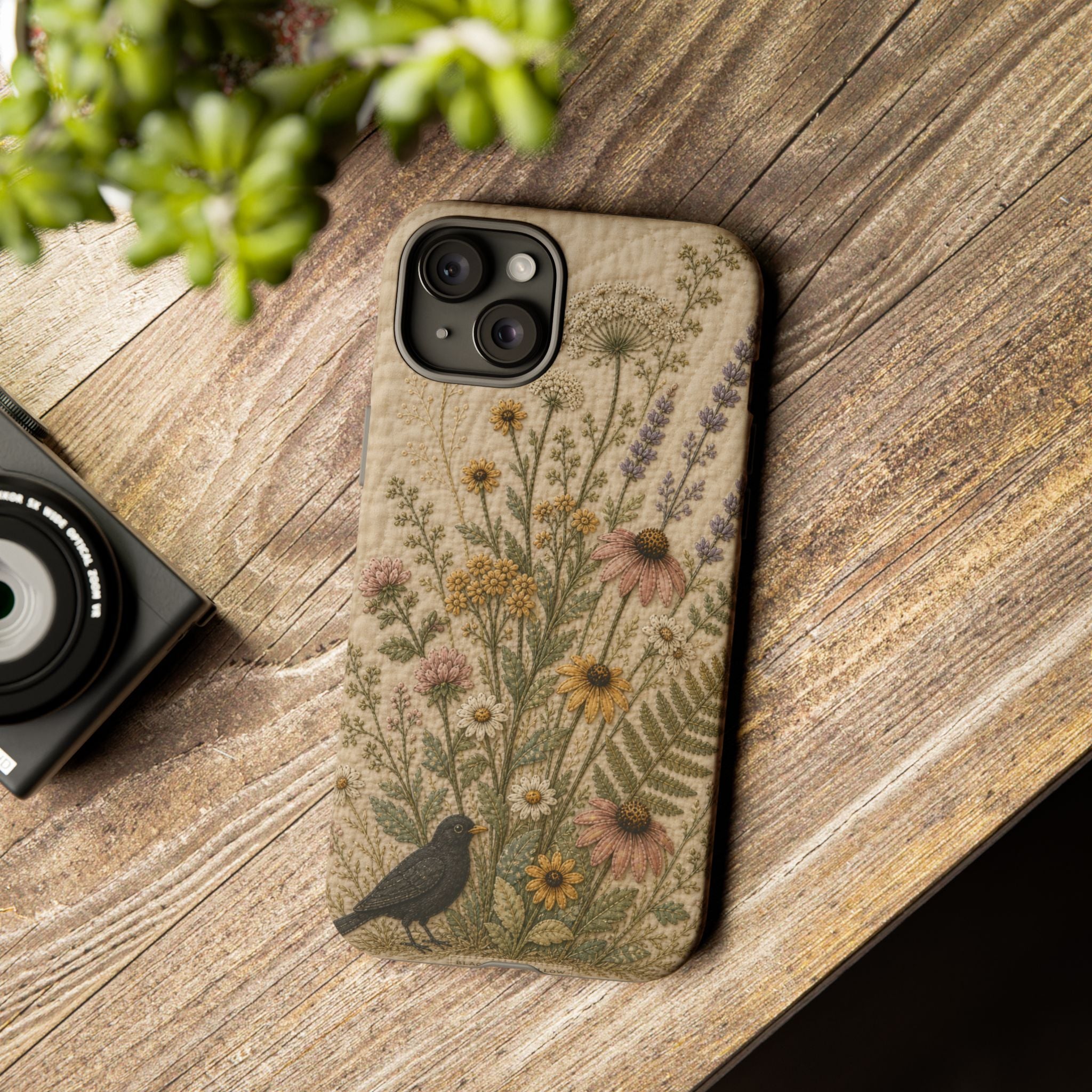 Floral Matte iPhone Case for iPhone 15–17, Quilted Meadow