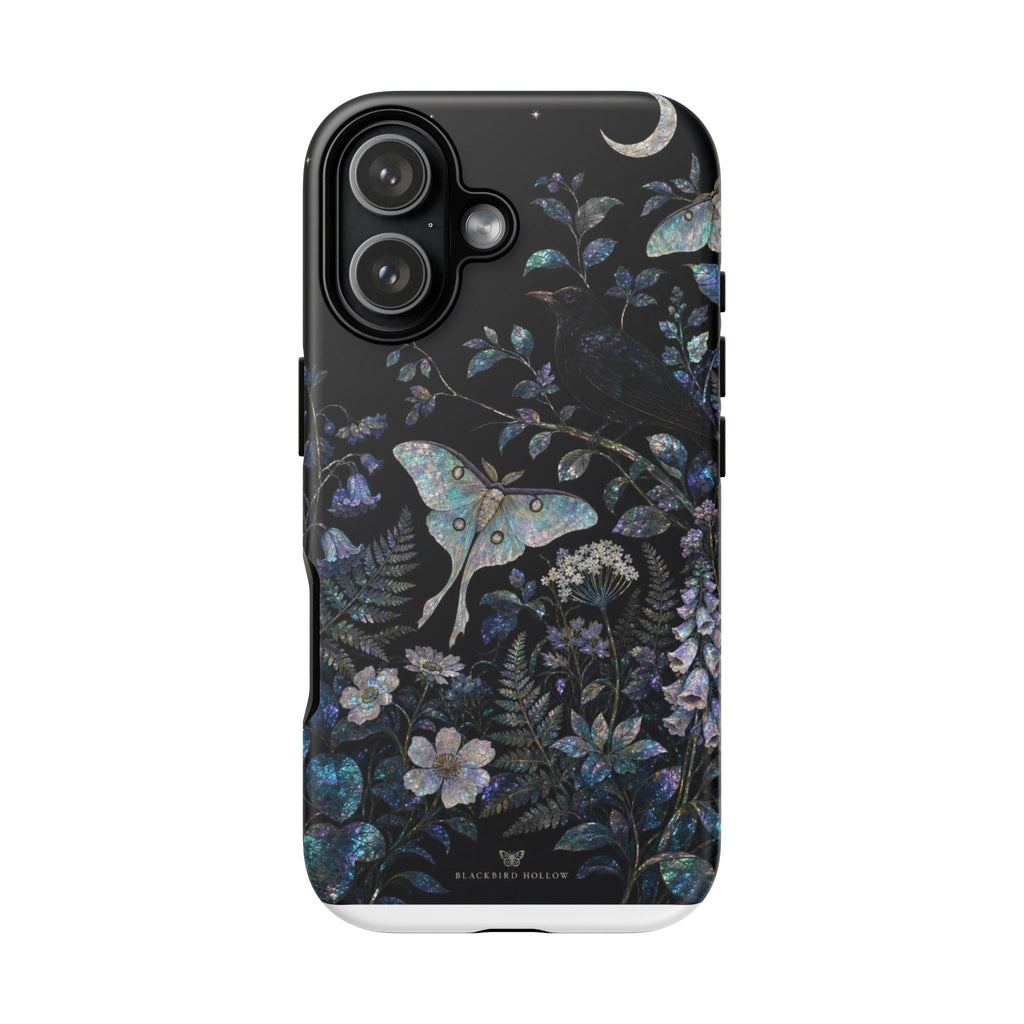 Floral Matte iPhone Case for iPhone 15–17, Mother-of-Pearl Garden