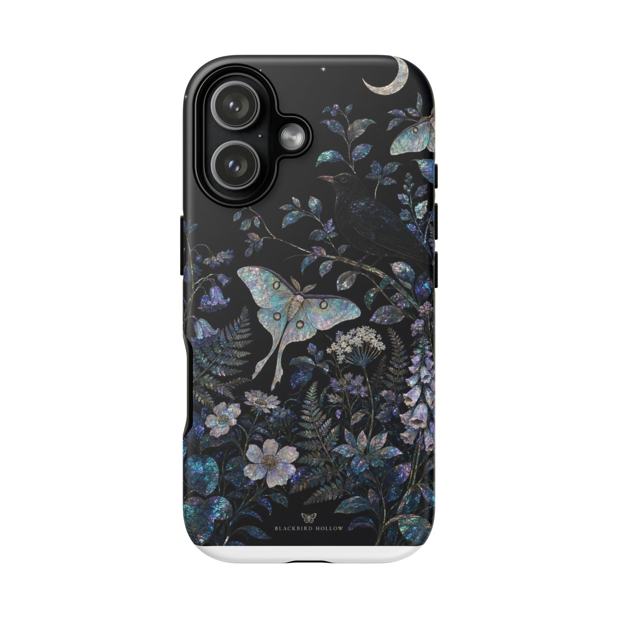 Floral Matte iPhone Case for iPhone 15–17, Mother-of-Pearl Garden