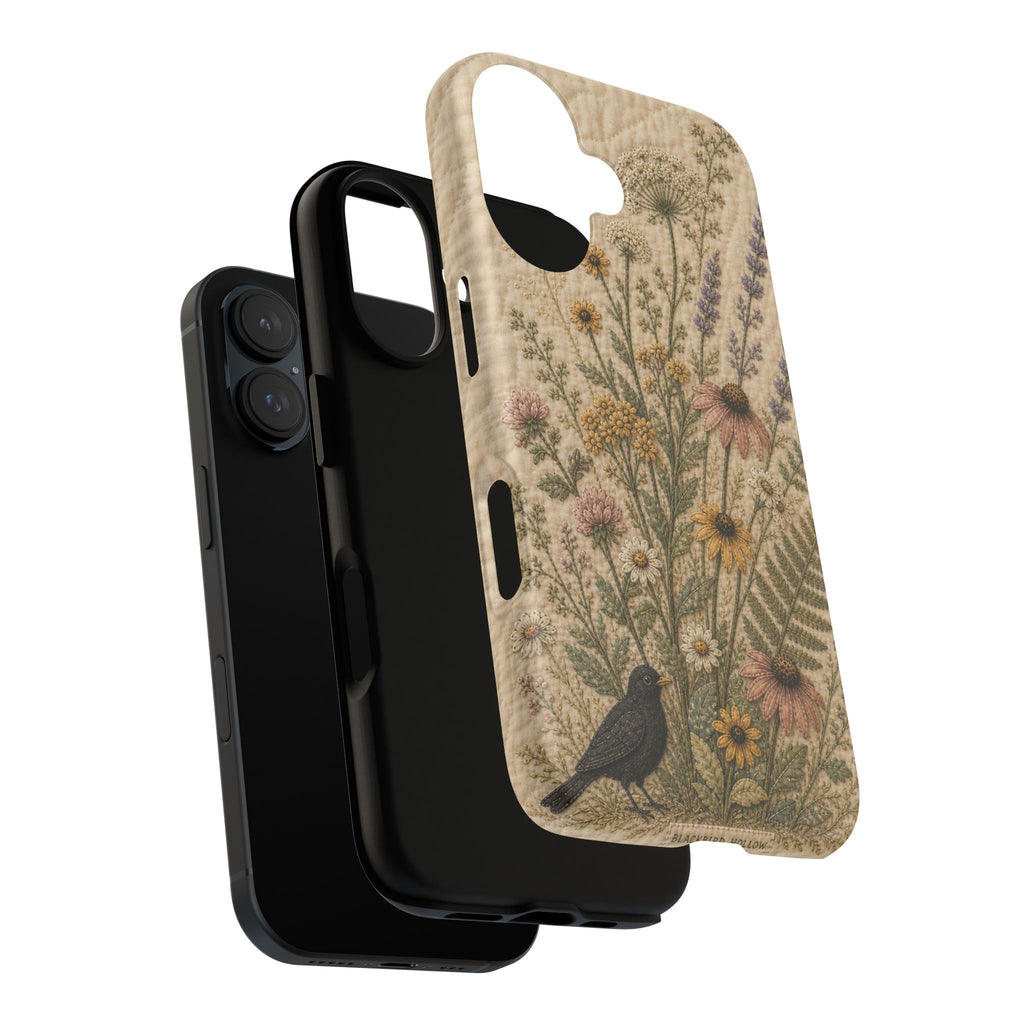 Floral Matte iPhone Case for iPhone 15–17, Quilted Meadow