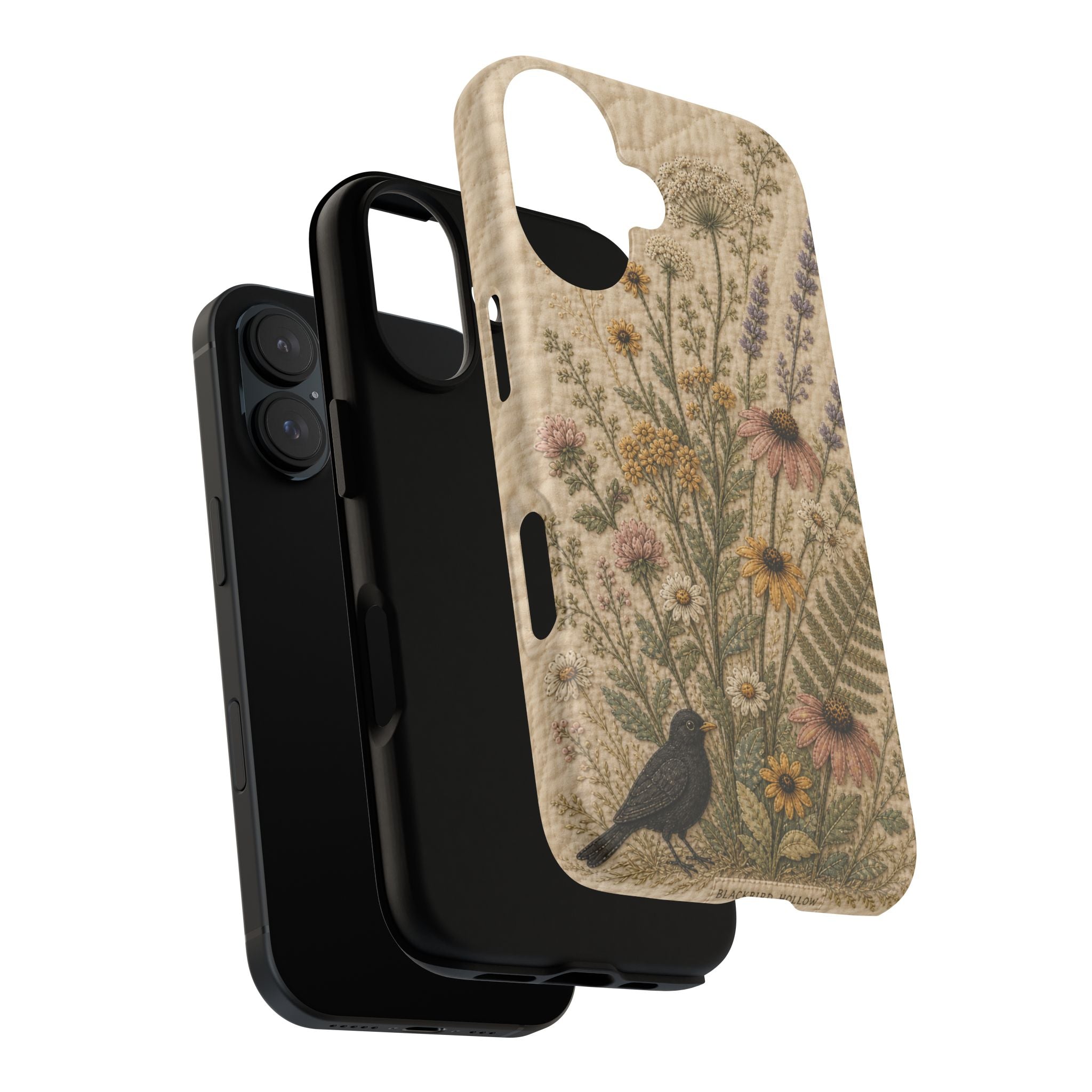 Floral Matte iPhone Case for iPhone 15–17, Quilted Meadow