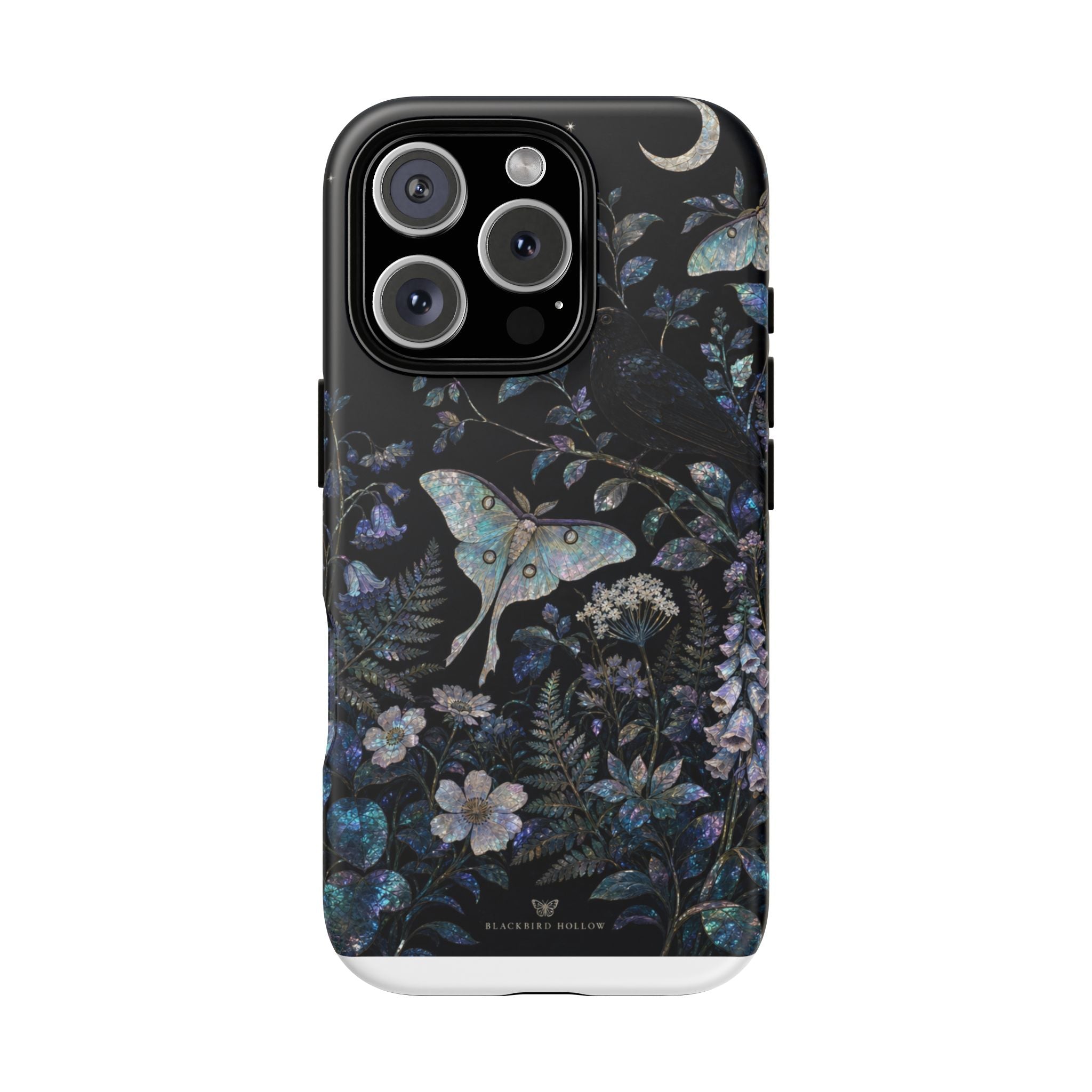 Floral Matte iPhone Case for iPhone 15–17, Mother-of-Pearl Garden