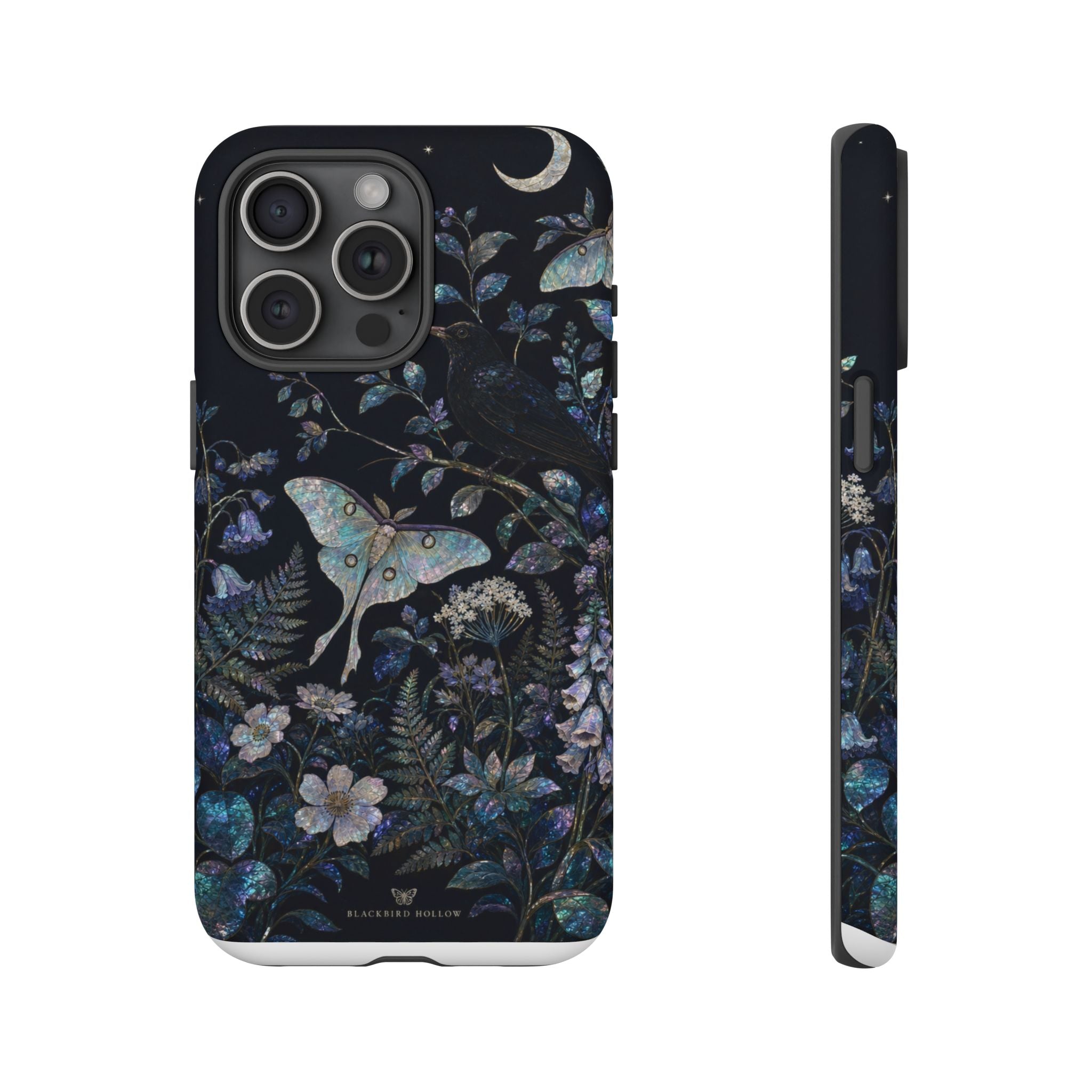 Floral Matte iPhone Case for iPhone 15–17, Mother-of-Pearl Garden