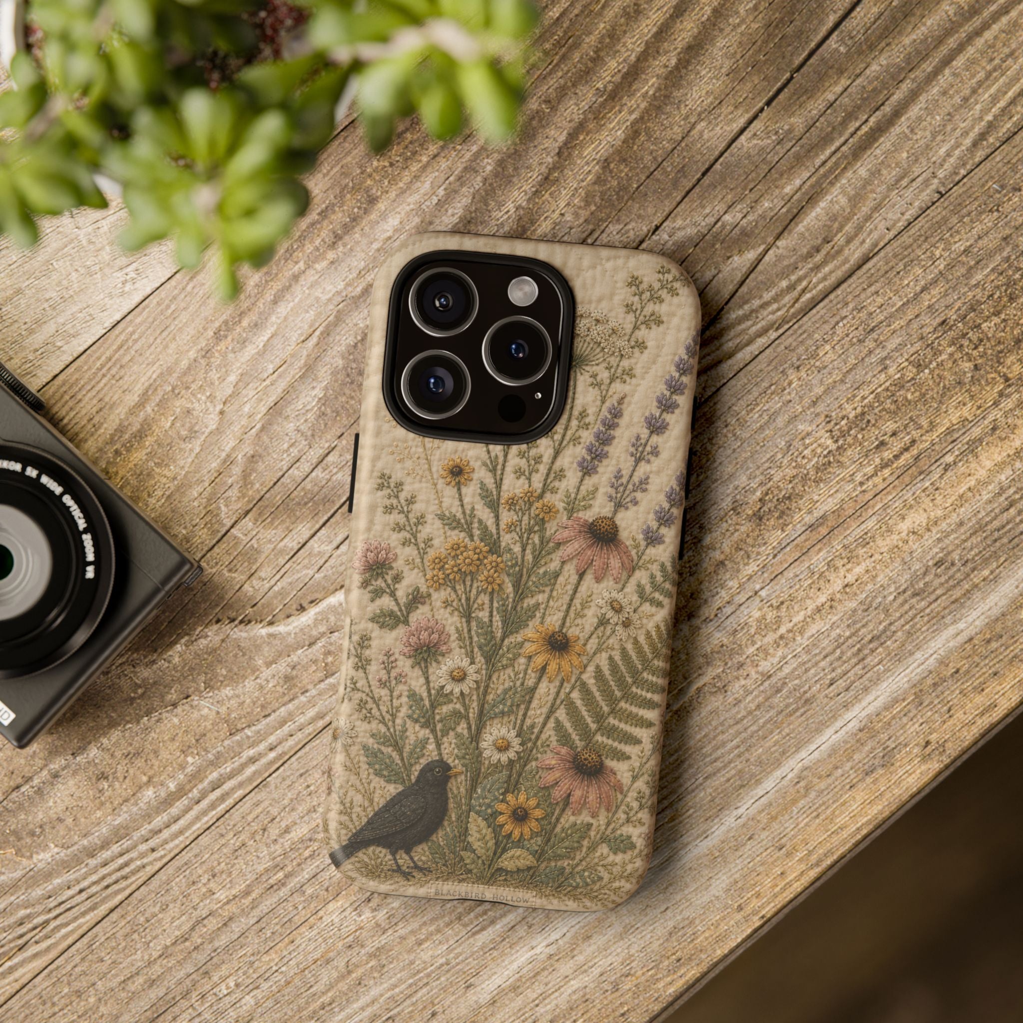 Floral Matte iPhone Case for iPhone 15–17, Quilted Meadow
