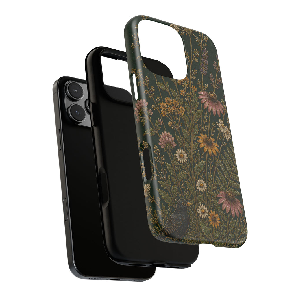 Floral Matte iPhone Case for iPhone 15–17, Cloisonné Meadow