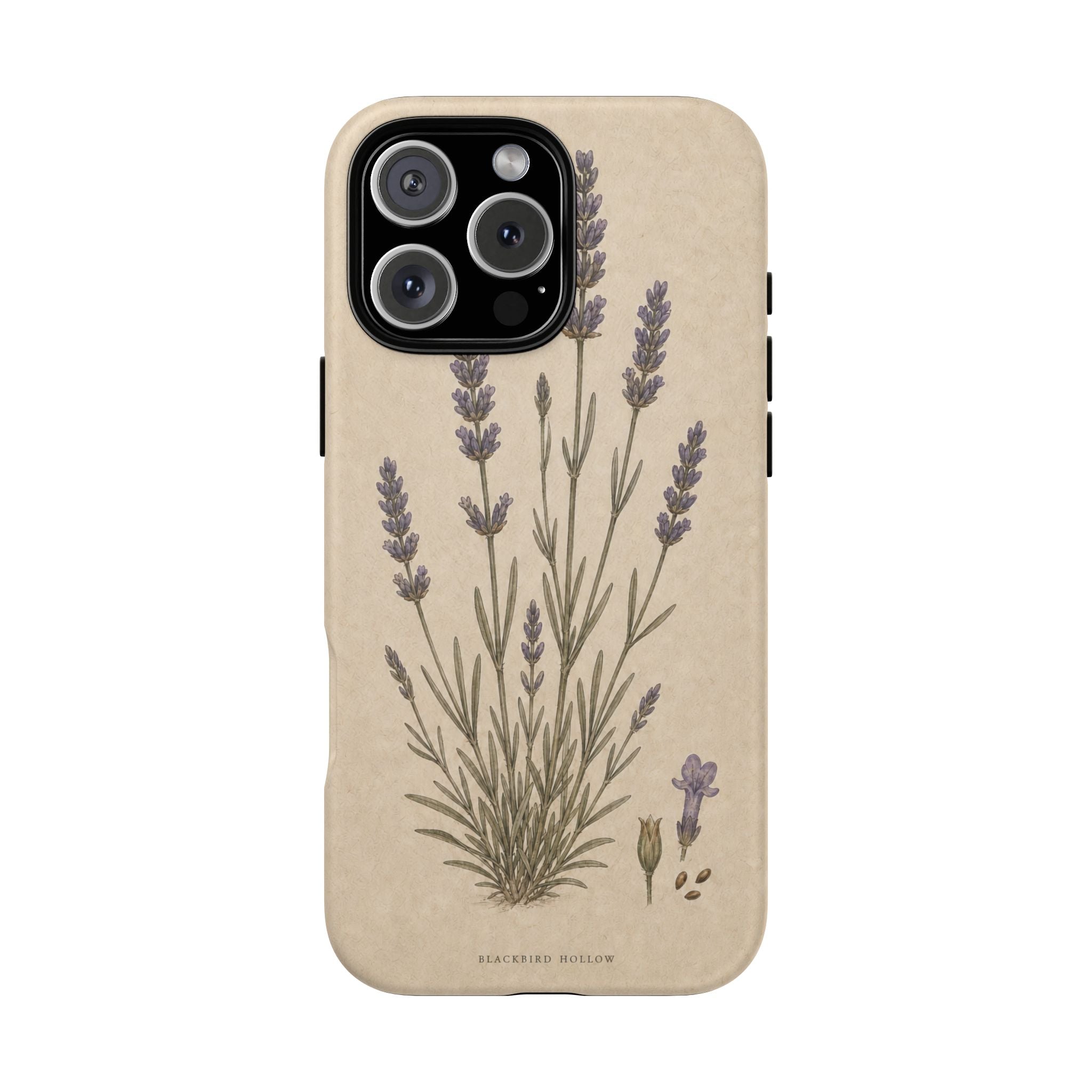 Vintage Lavender iPhone Case for iPhone 15–17, Botanical Art