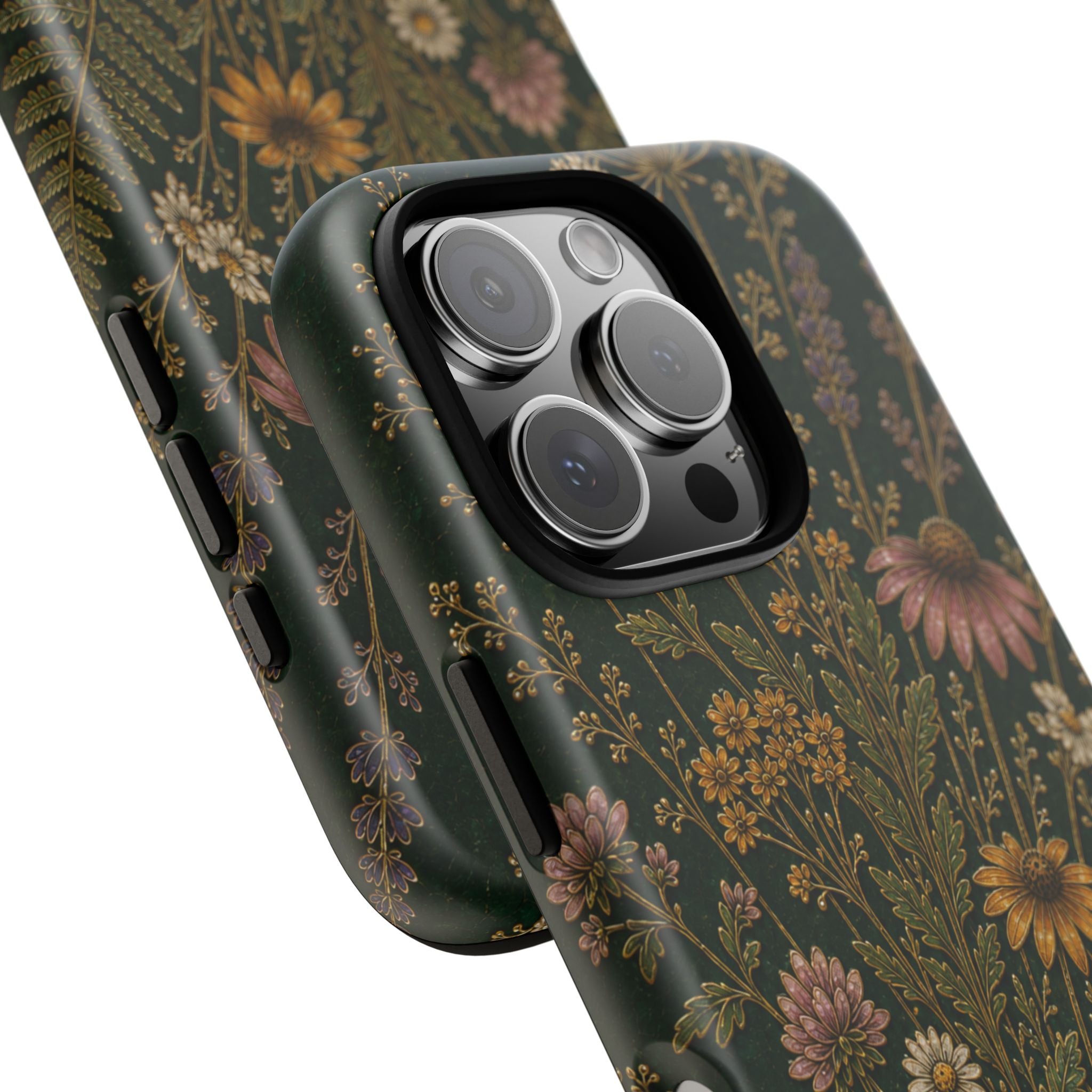 Floral Matte iPhone Case for iPhone 15–17, Cloisonné Meadow