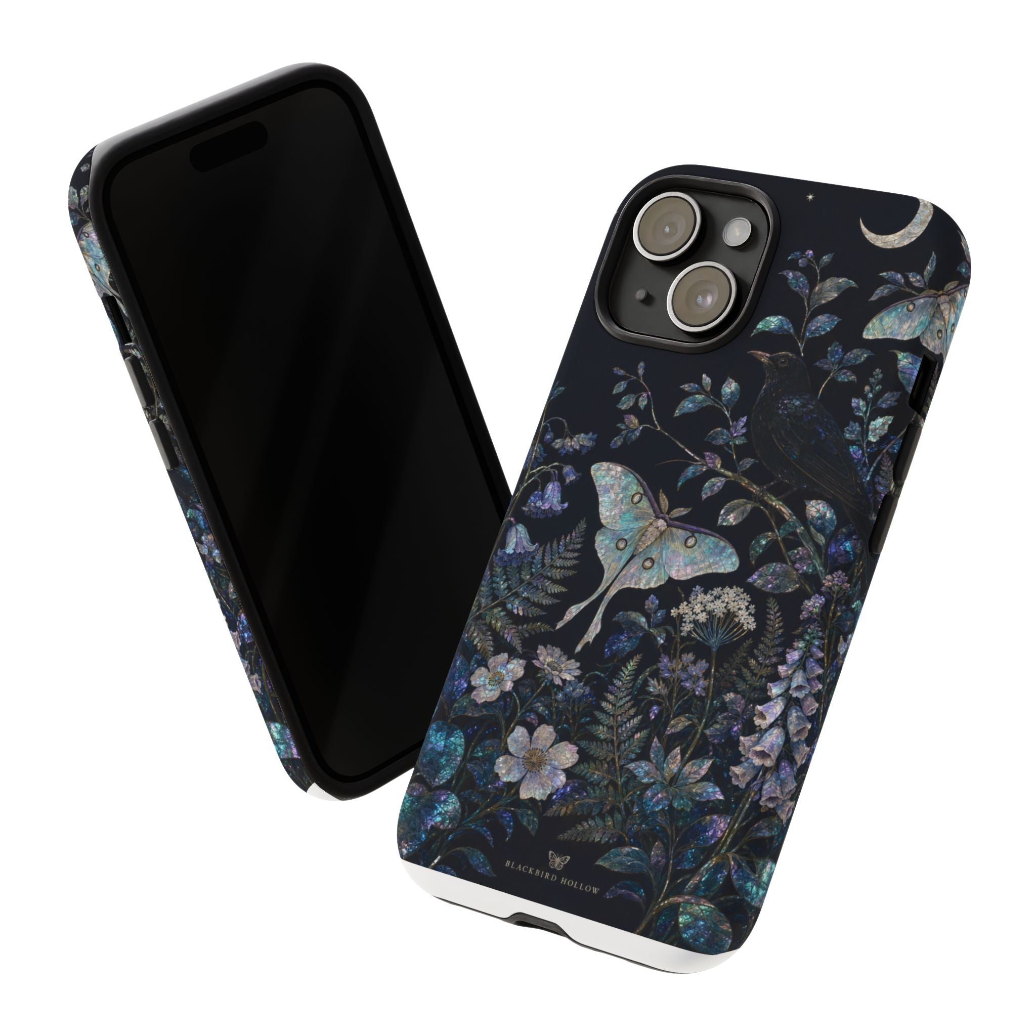 Floral Matte iPhone Case for iPhone 15–17, Mother-of-Pearl Garden