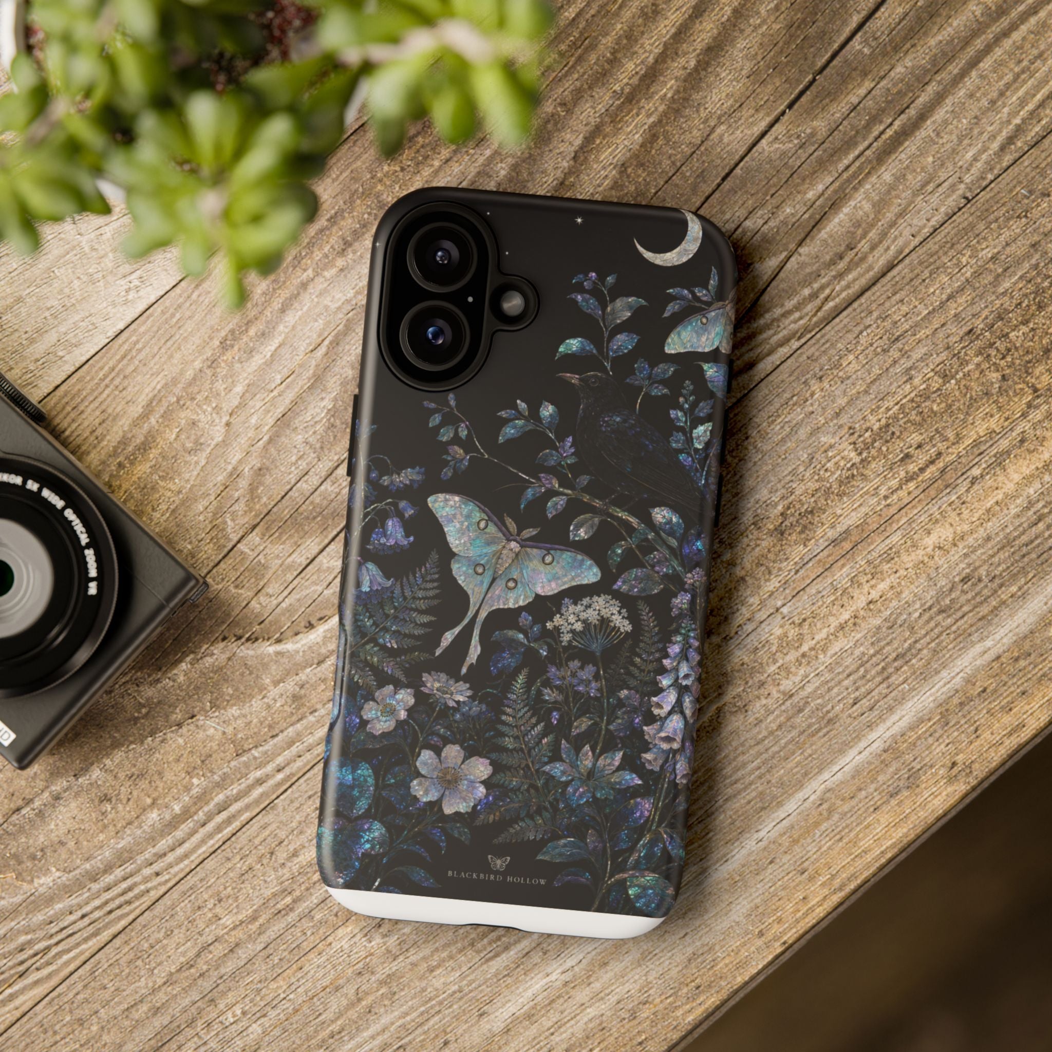 Floral Matte iPhone Case for iPhone 15–17, Mother-of-Pearl Garden