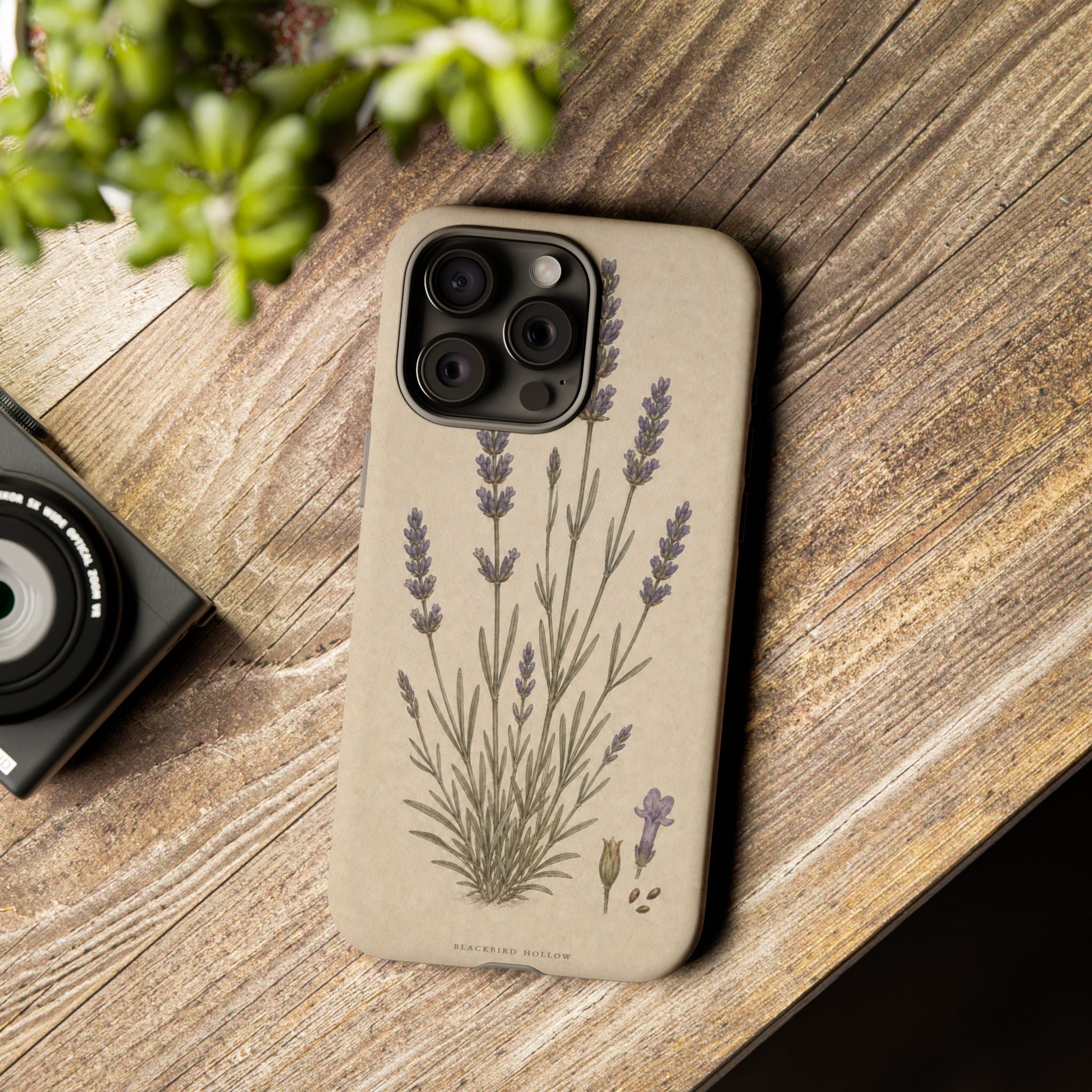 Vintage Lavender iPhone Case for iPhone 15–17, Botanical Art
