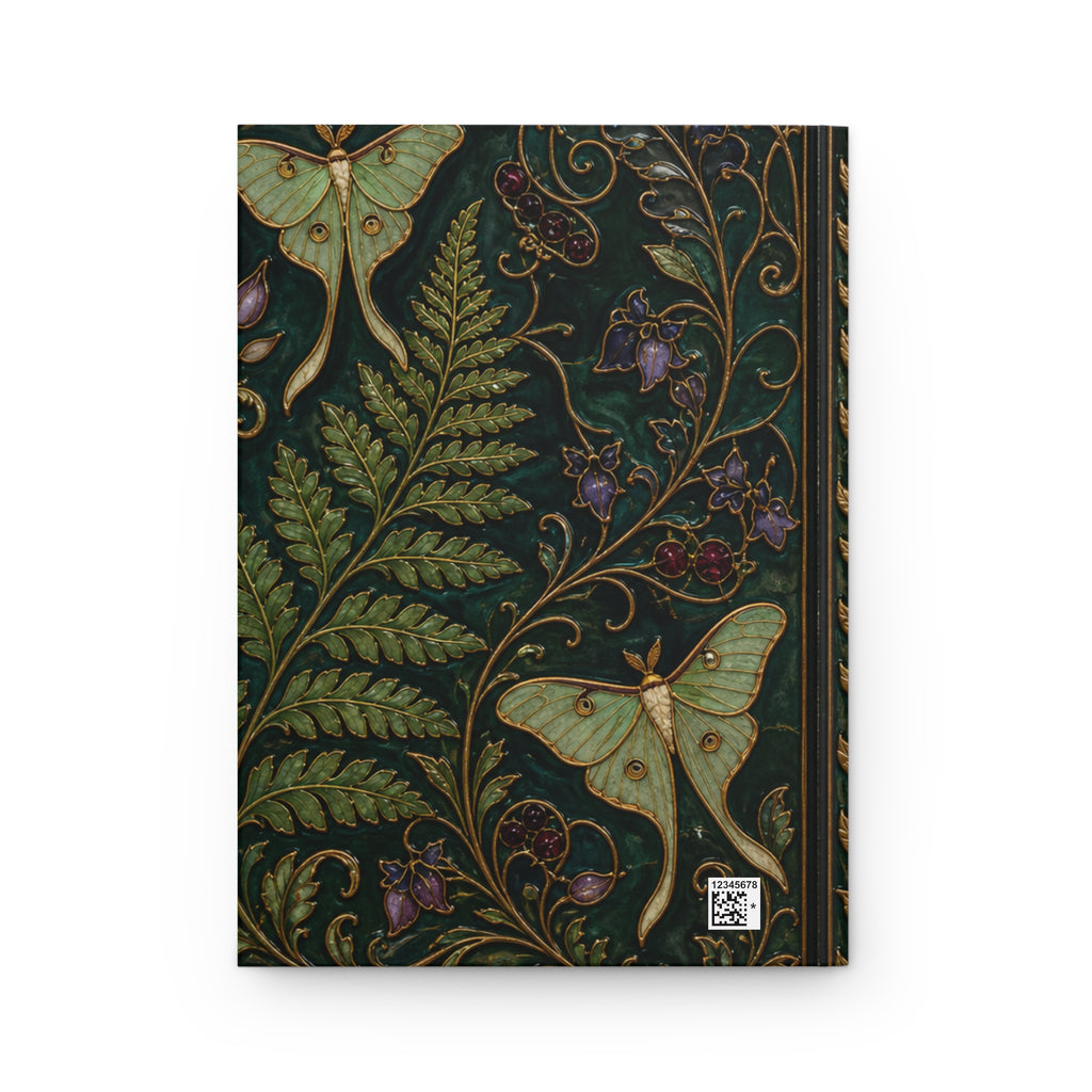 Botanical Hardcover Journal, Cloisonné Night Garden Notebook