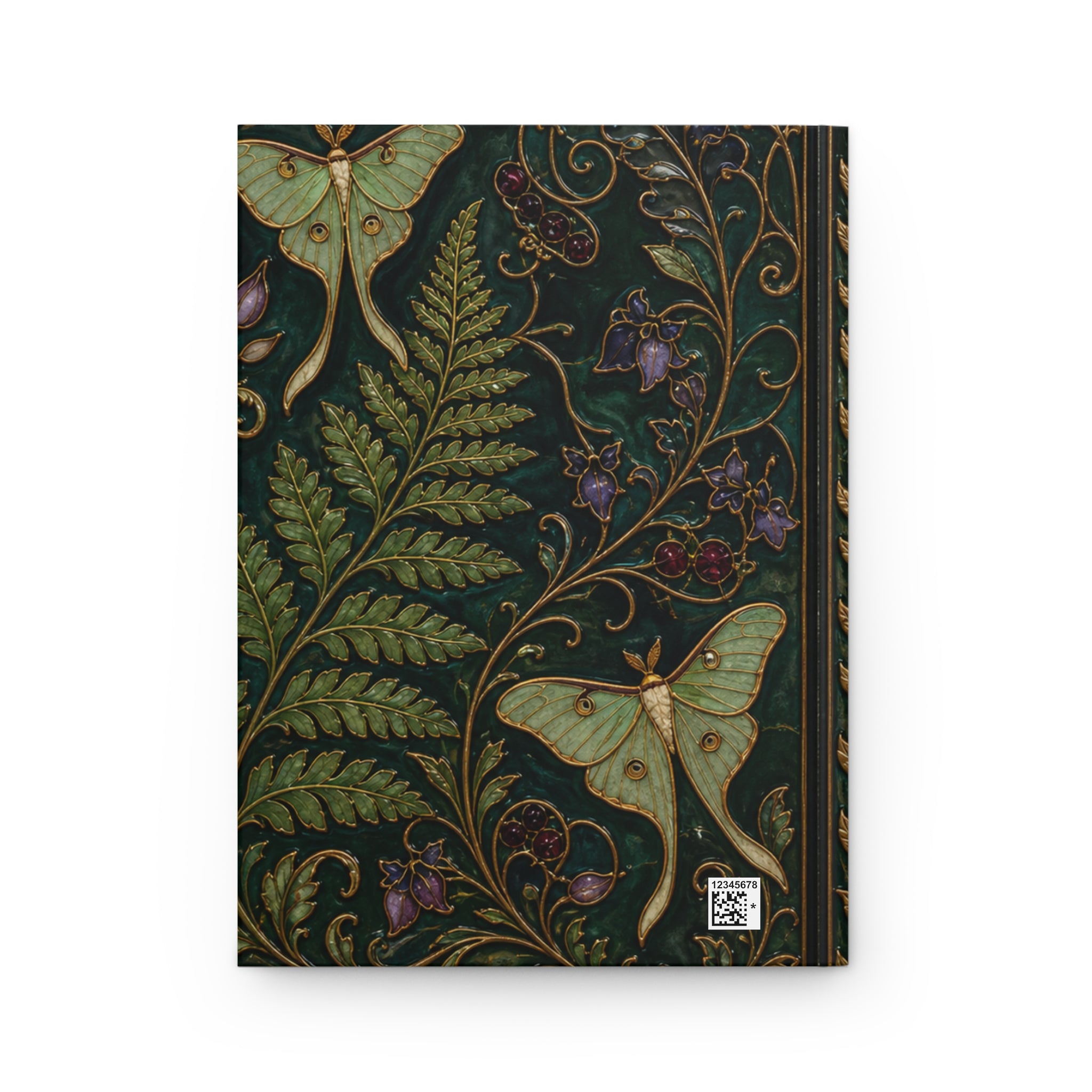 Botanical Hardcover Journal, Cloisonné Night Garden Notebook