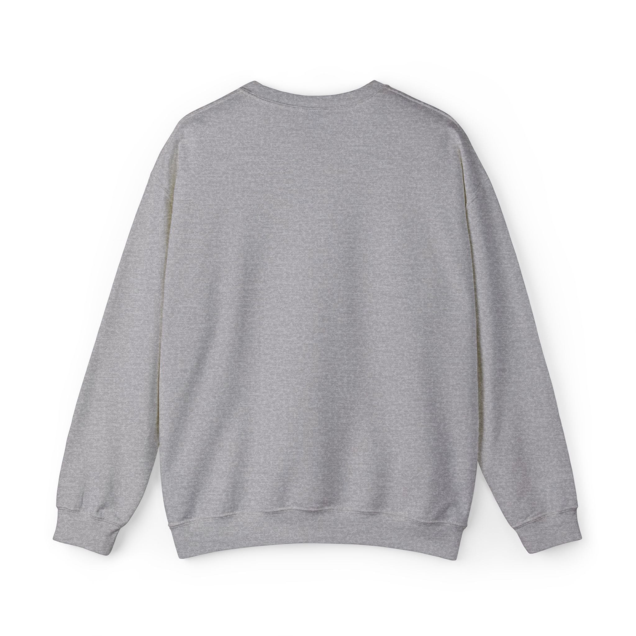 White Crewneck Sweatshirt with Embroidered Patch — Blackbird Graphic