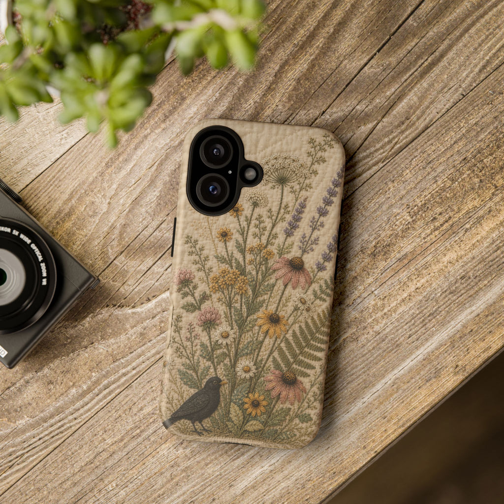 Floral Matte iPhone Case for iPhone 15–17, Quilted Meadow