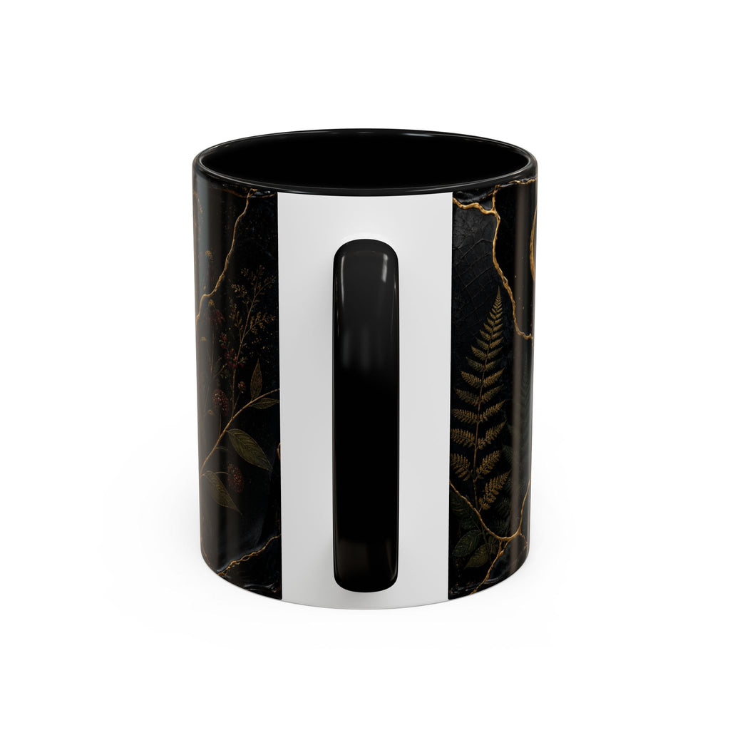 Botanical Coffee Mug, Kintsugi Night Garden Design