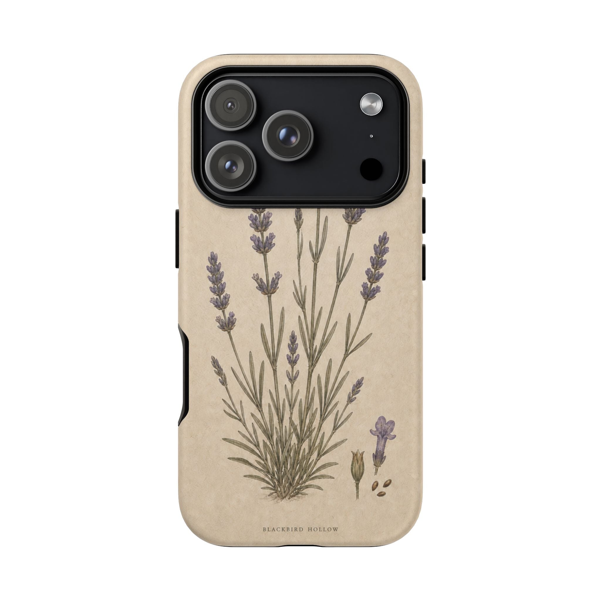 Vintage Lavender iPhone Case for iPhone 15–17, Botanical Art