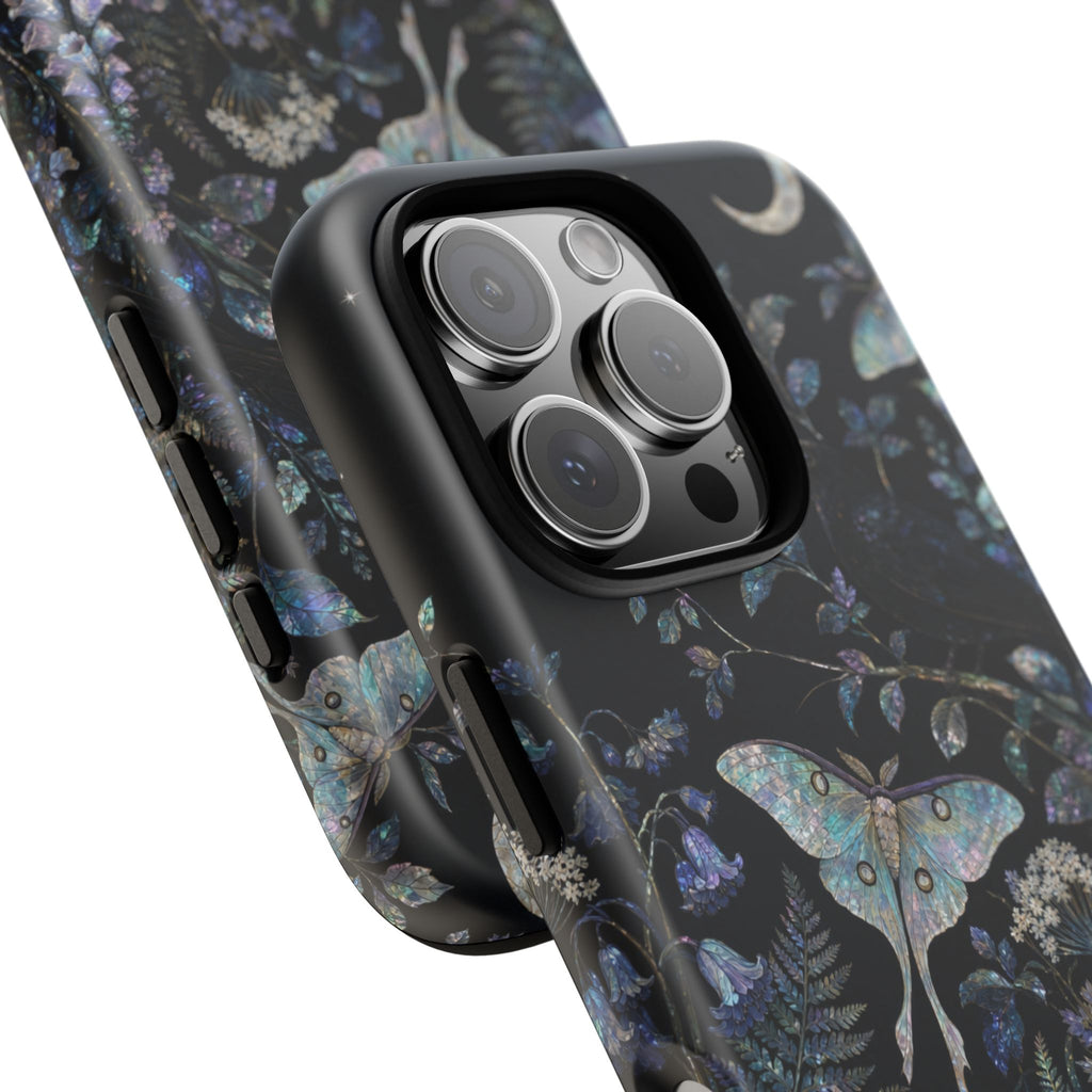 Floral Matte iPhone Case for iPhone 15–17, Mother-of-Pearl Garden