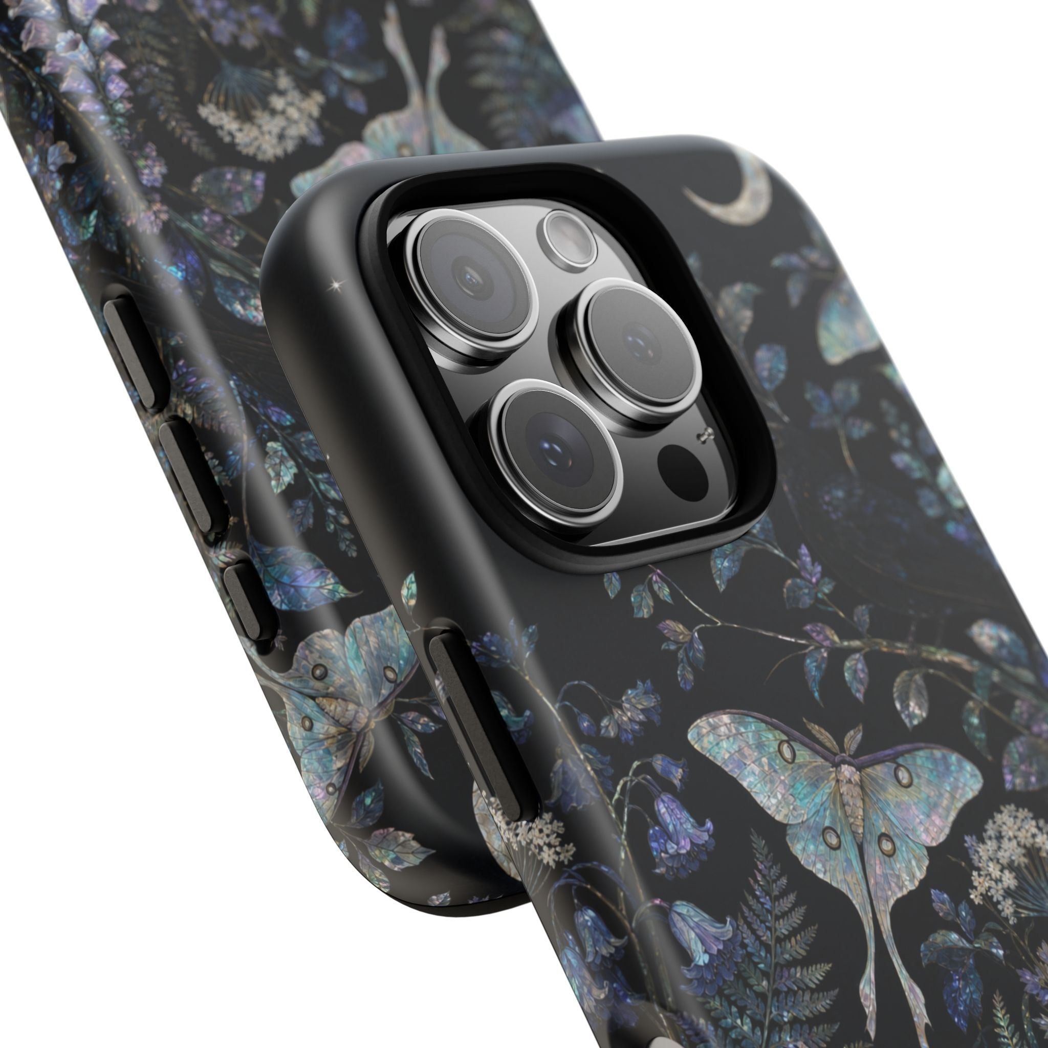 Floral Matte iPhone Case for iPhone 15–17, Mother-of-Pearl Garden