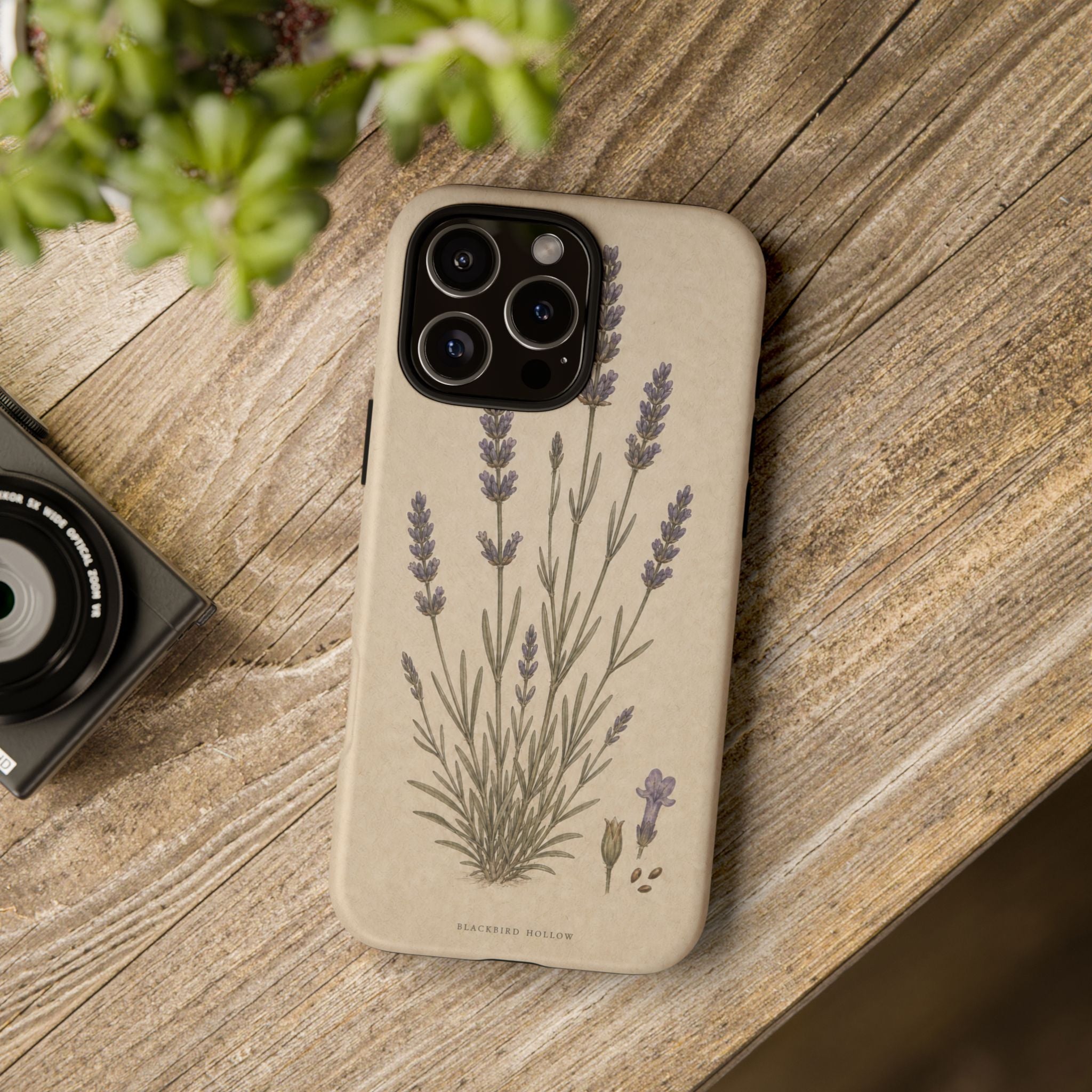 Vintage Lavender iPhone Case for iPhone 15–17, Botanical Art