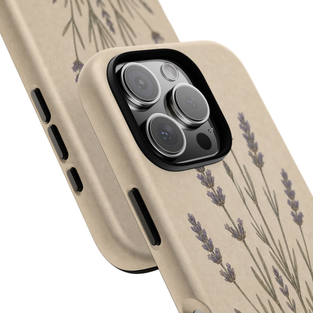 Vintage Lavender iPhone Case for iPhone 15–17, Botanical Art