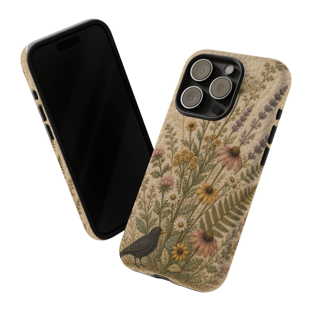 Floral Matte iPhone Case for iPhone 15–17, Quilted Meadow