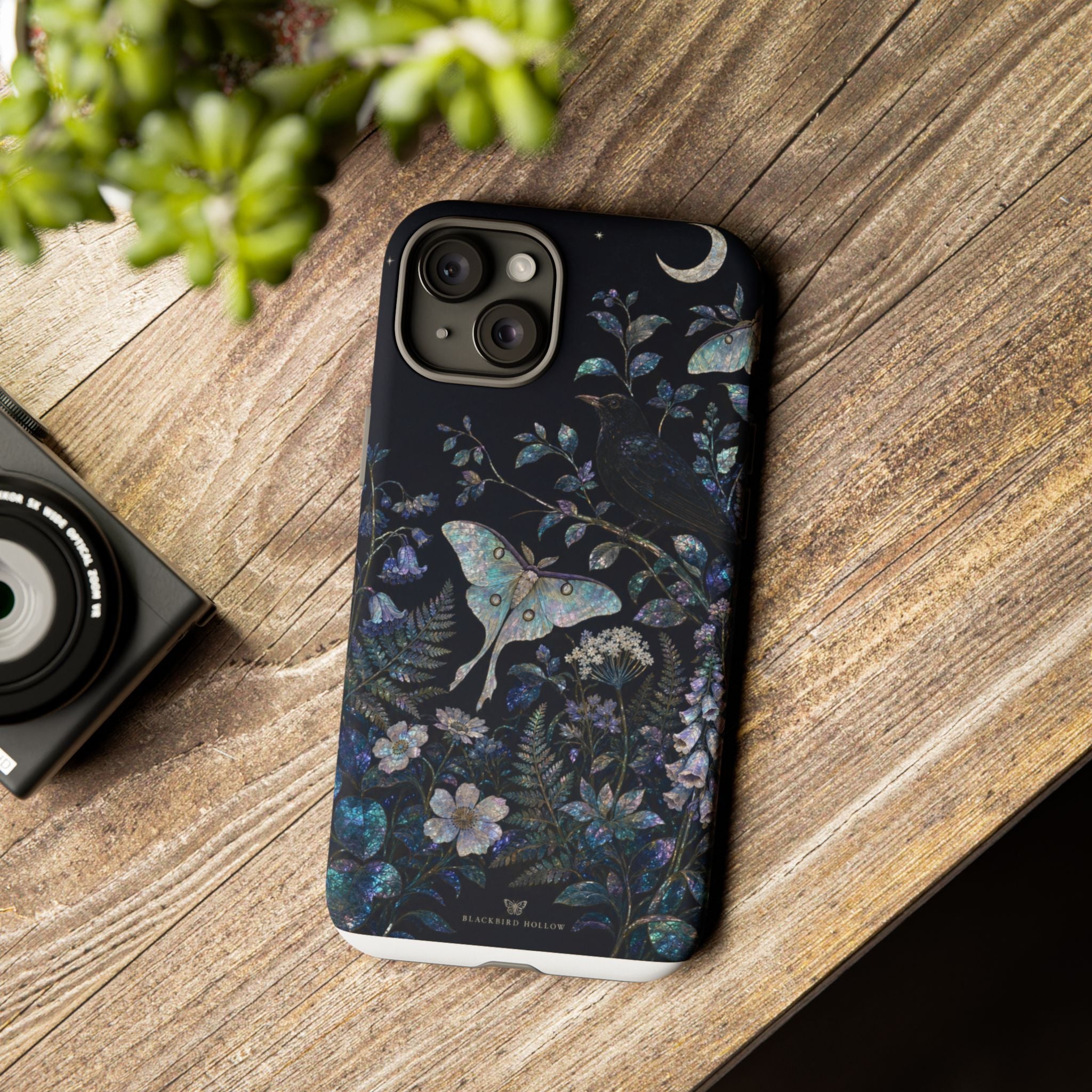 Floral Matte iPhone Case for iPhone 15–17, Mother-of-Pearl Garden