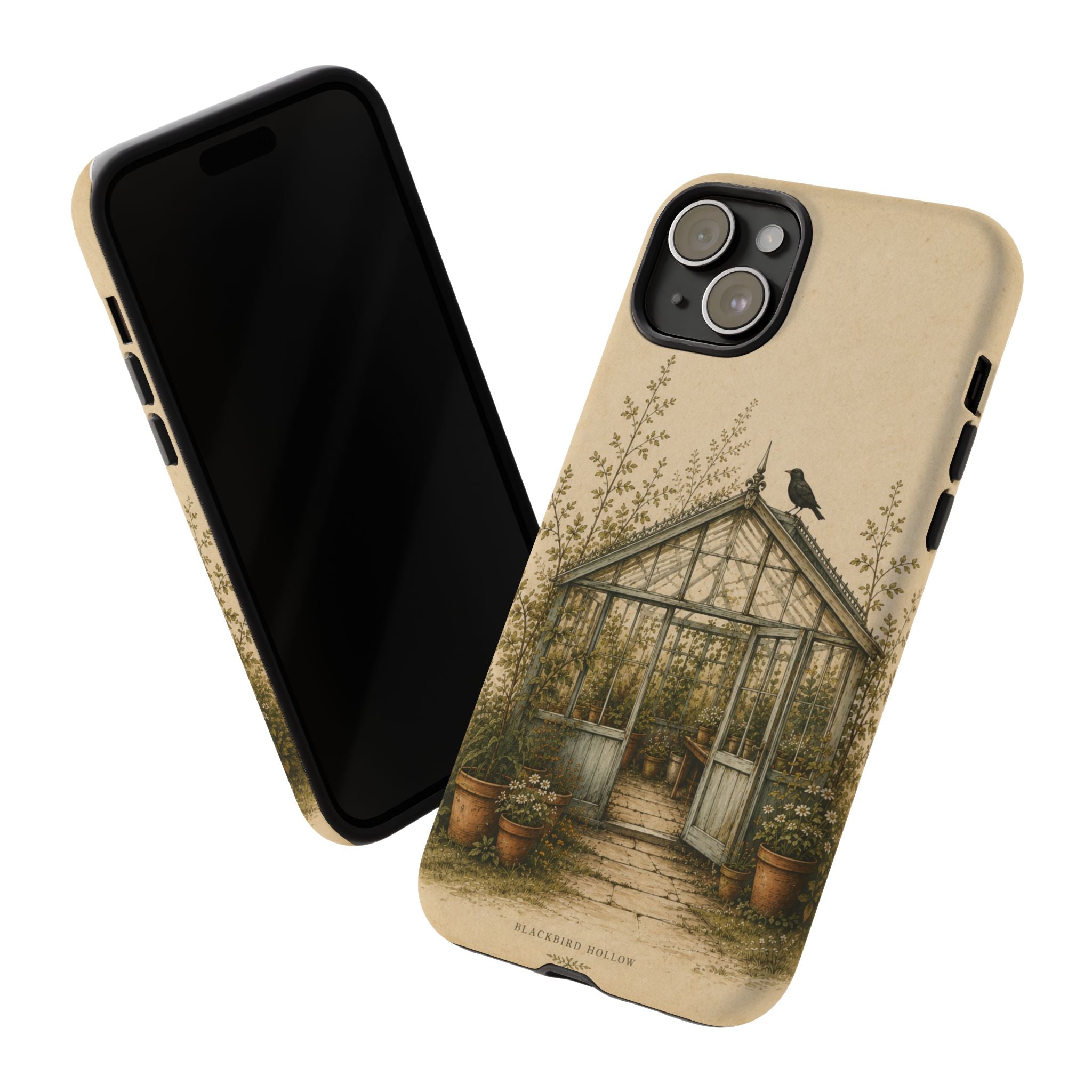 Vintage Greenhouse iPhone Case for iPhone 15–17, Botanical Art