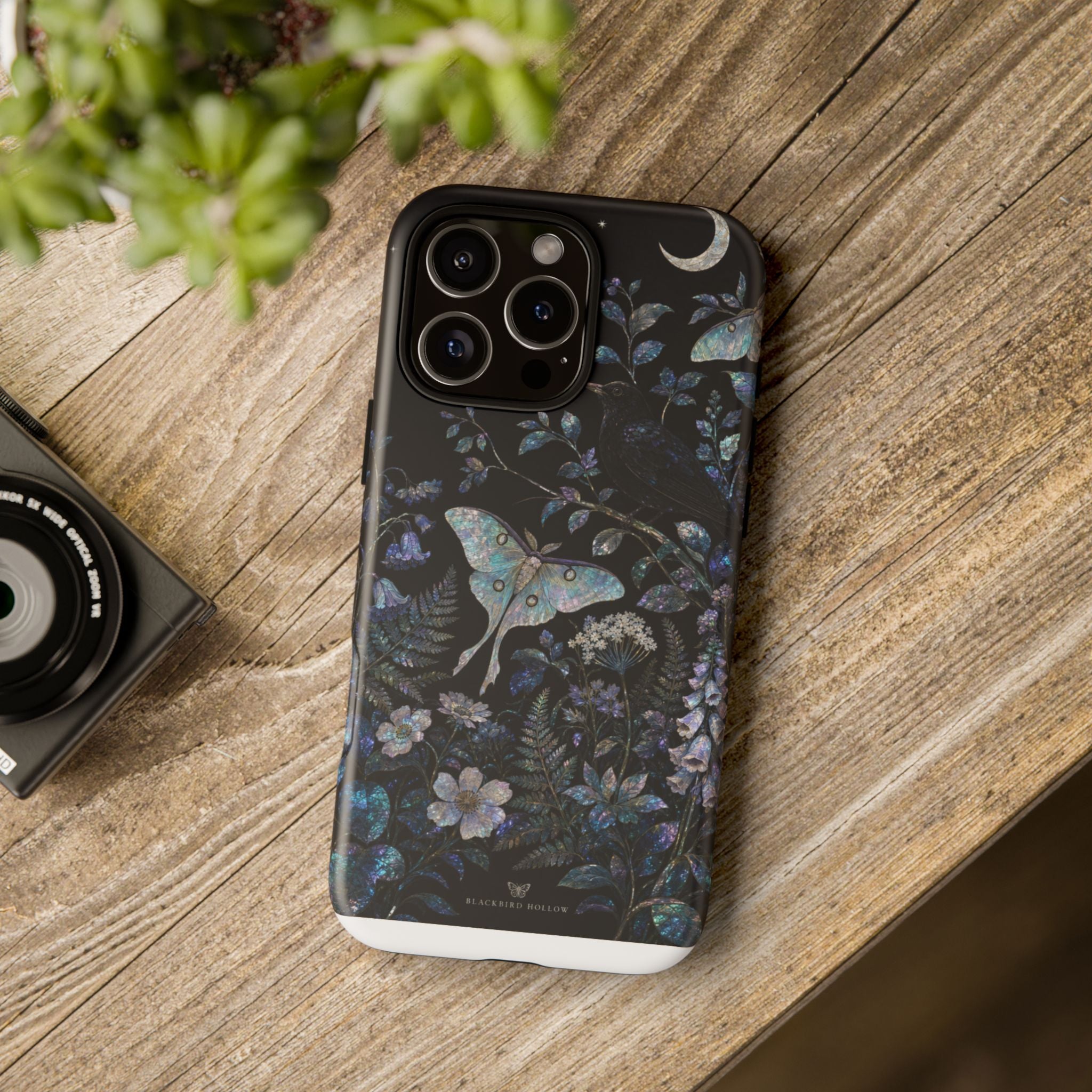 Floral Matte iPhone Case for iPhone 15–17, Mother-of-Pearl Garden