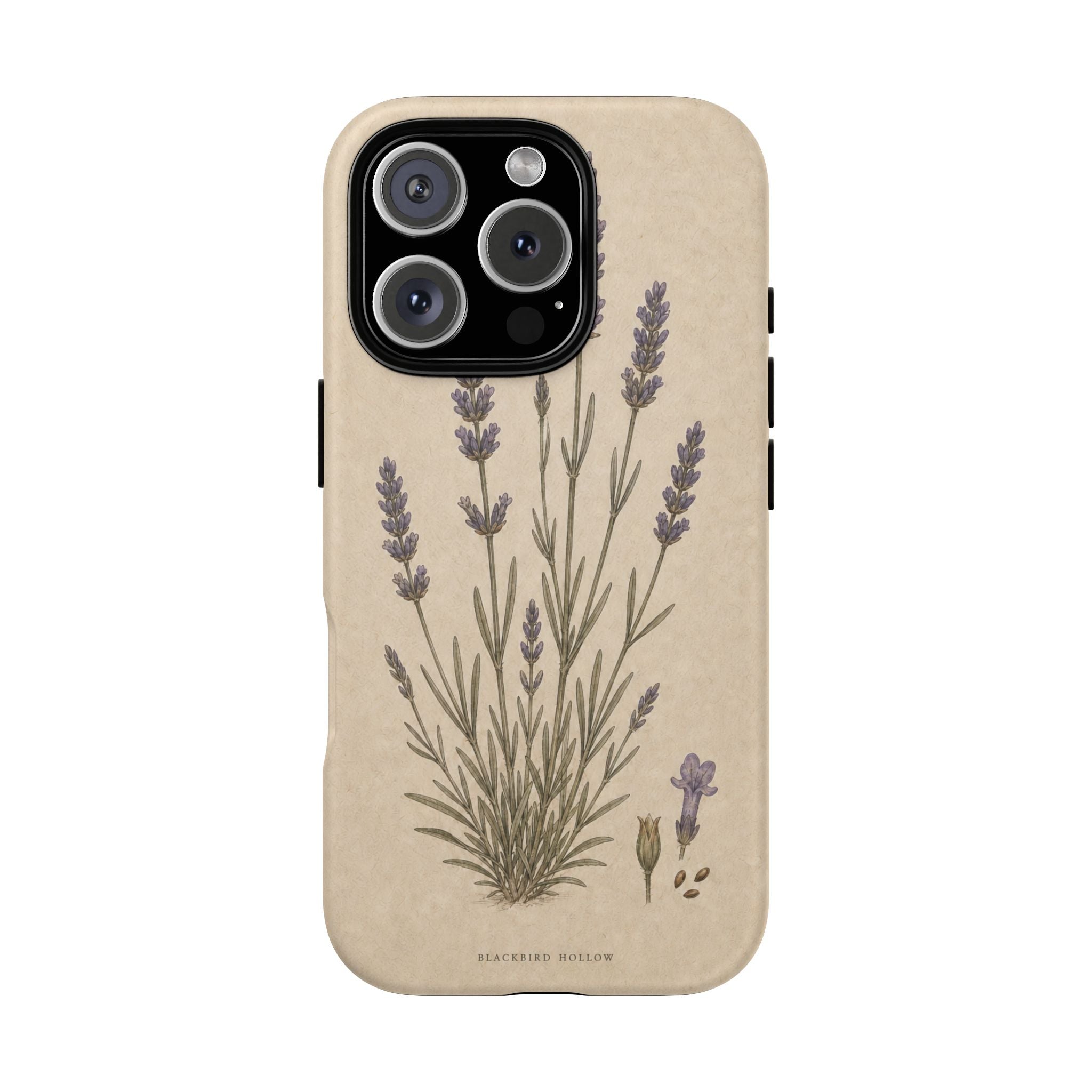Vintage Lavender iPhone Case for iPhone 15–17, Botanical Art