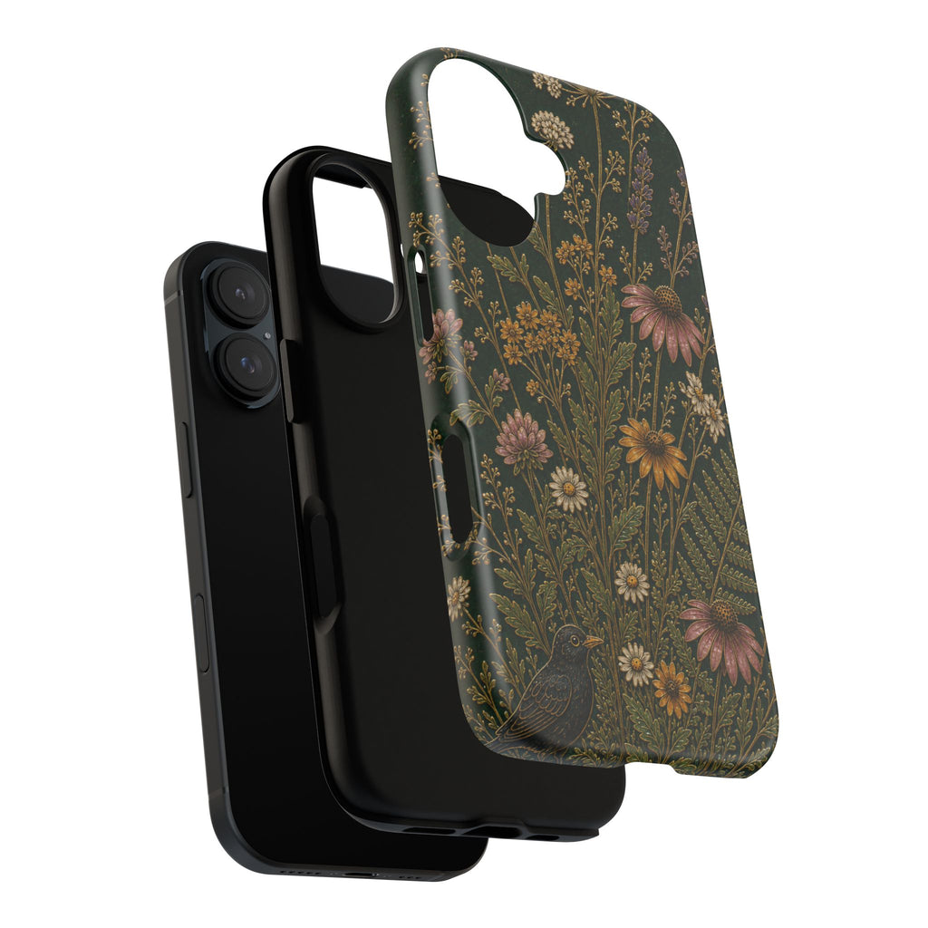 Floral Matte iPhone Case for iPhone 15–17, Cloisonné Meadow