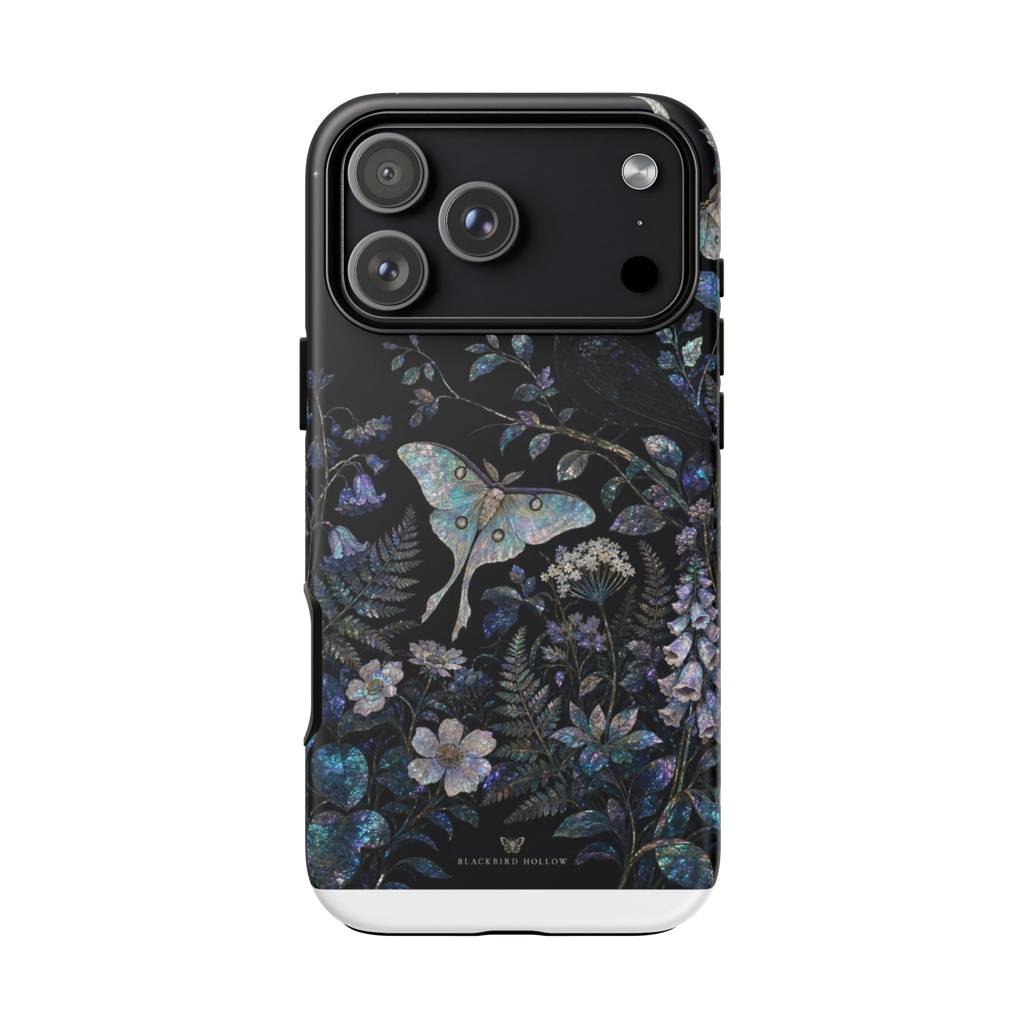 Floral Matte iPhone Case for iPhone 15–17, Mother-of-Pearl Garden