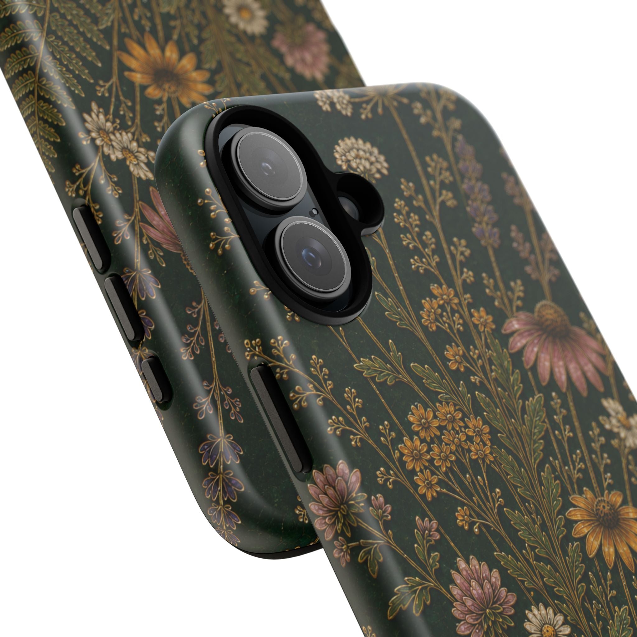 Floral Matte iPhone Case for iPhone 15–17, Cloisonné Meadow