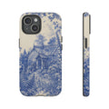 Blue Botanical iPhone Case for iPhone 15–17, Cobalt Greenhouse