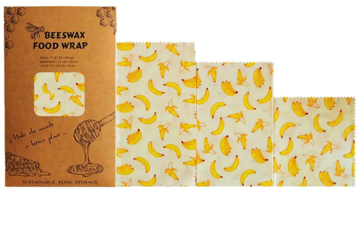 Reusable Beeswax Food Wrap (Set of 3)