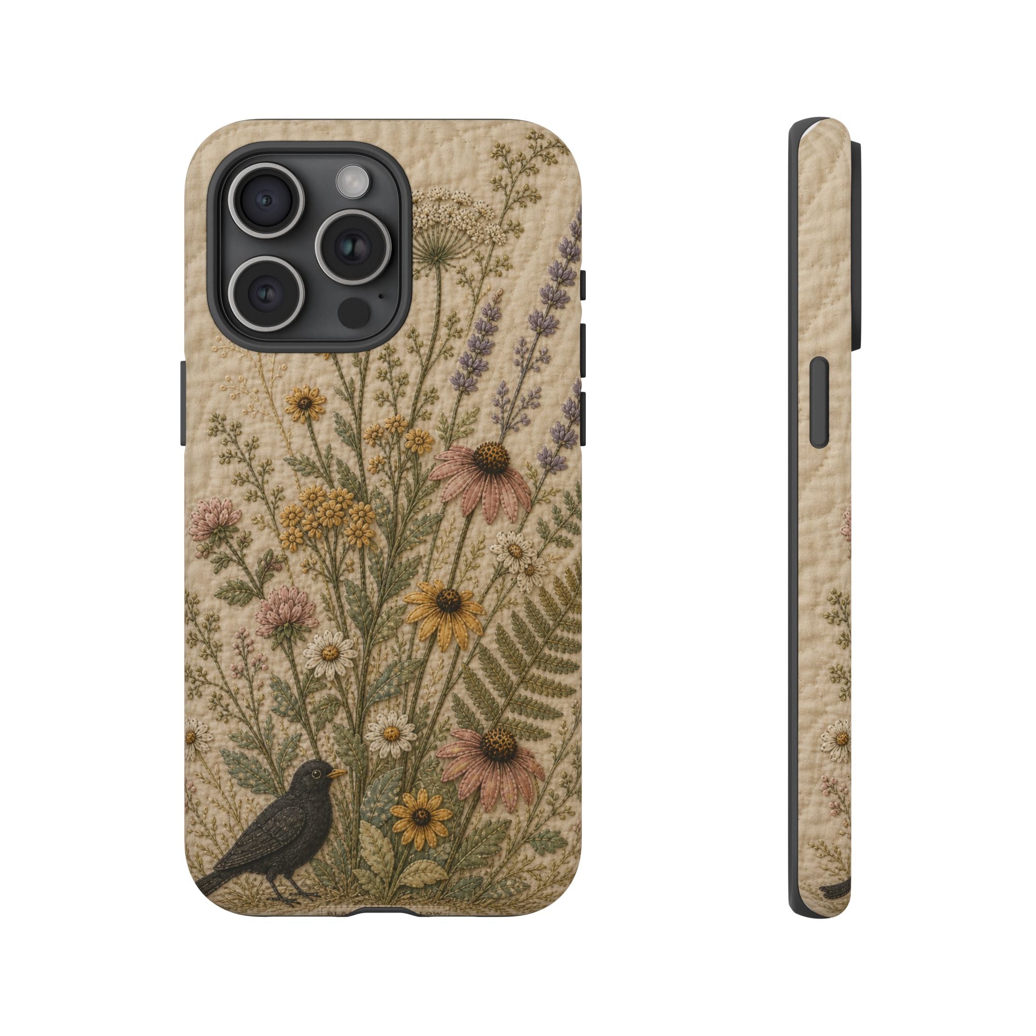 Floral Matte iPhone Case for iPhone 15–17, Quilted Meadow