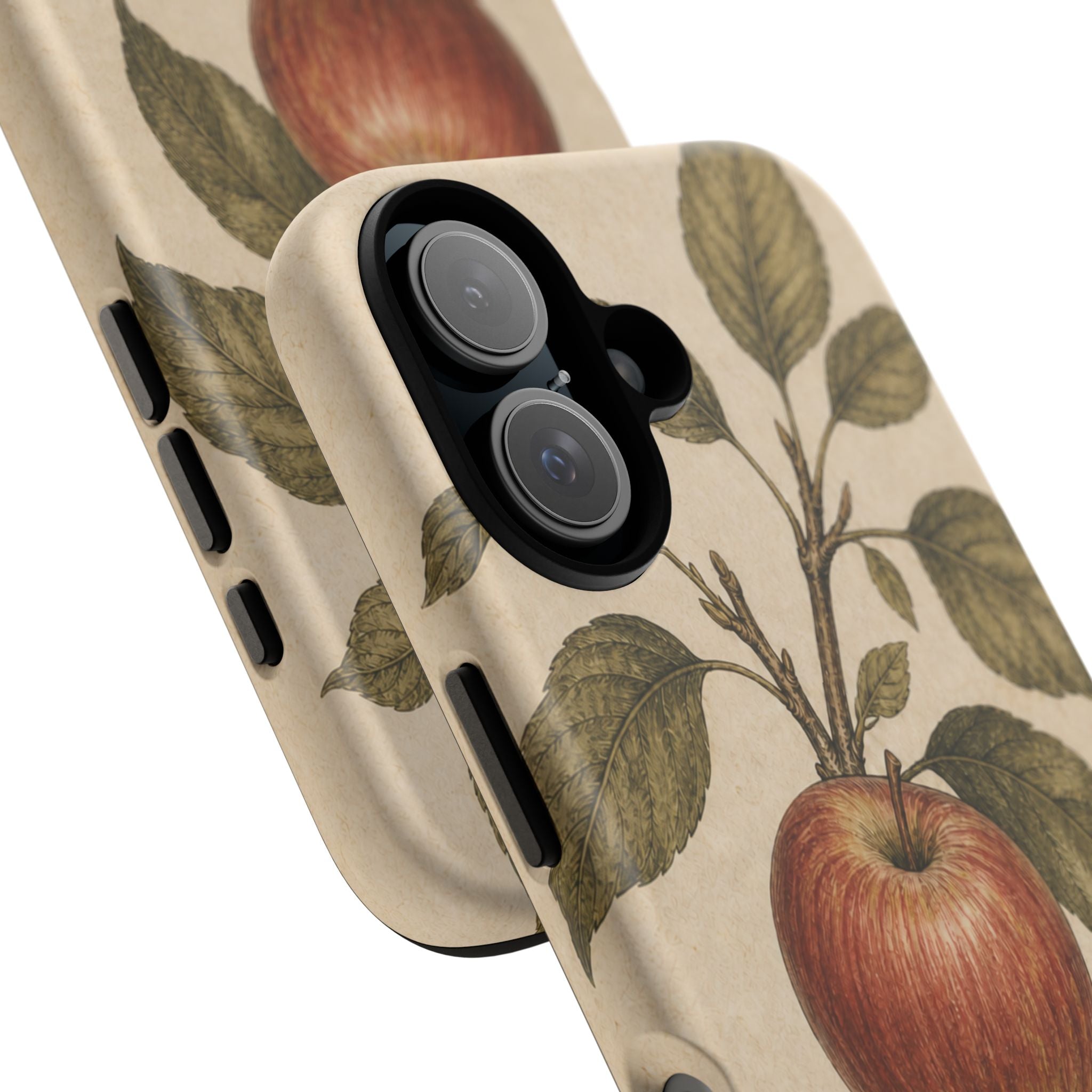 Vintage Botanical iPhone Case for iPhone 15–17, Heirloom Apple