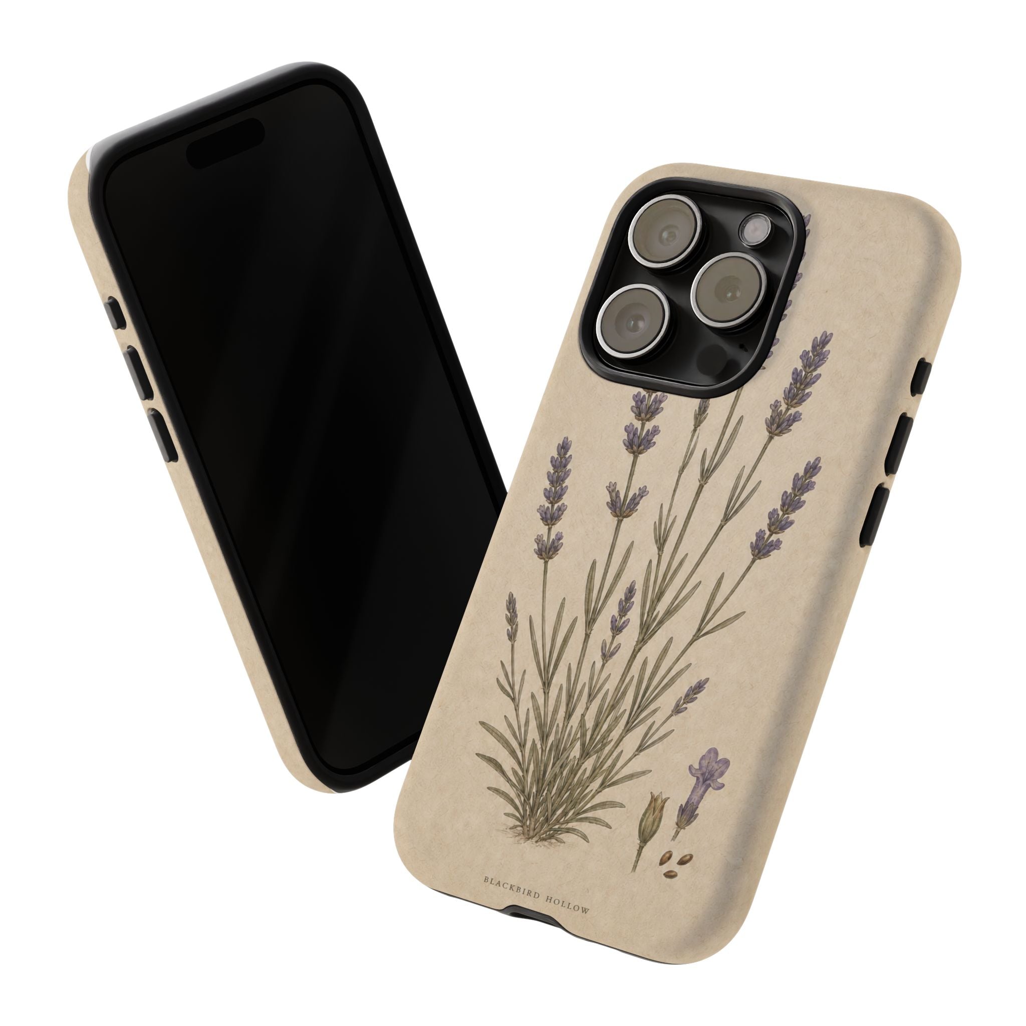 Vintage Lavender iPhone Case for iPhone 15–17, Botanical Art