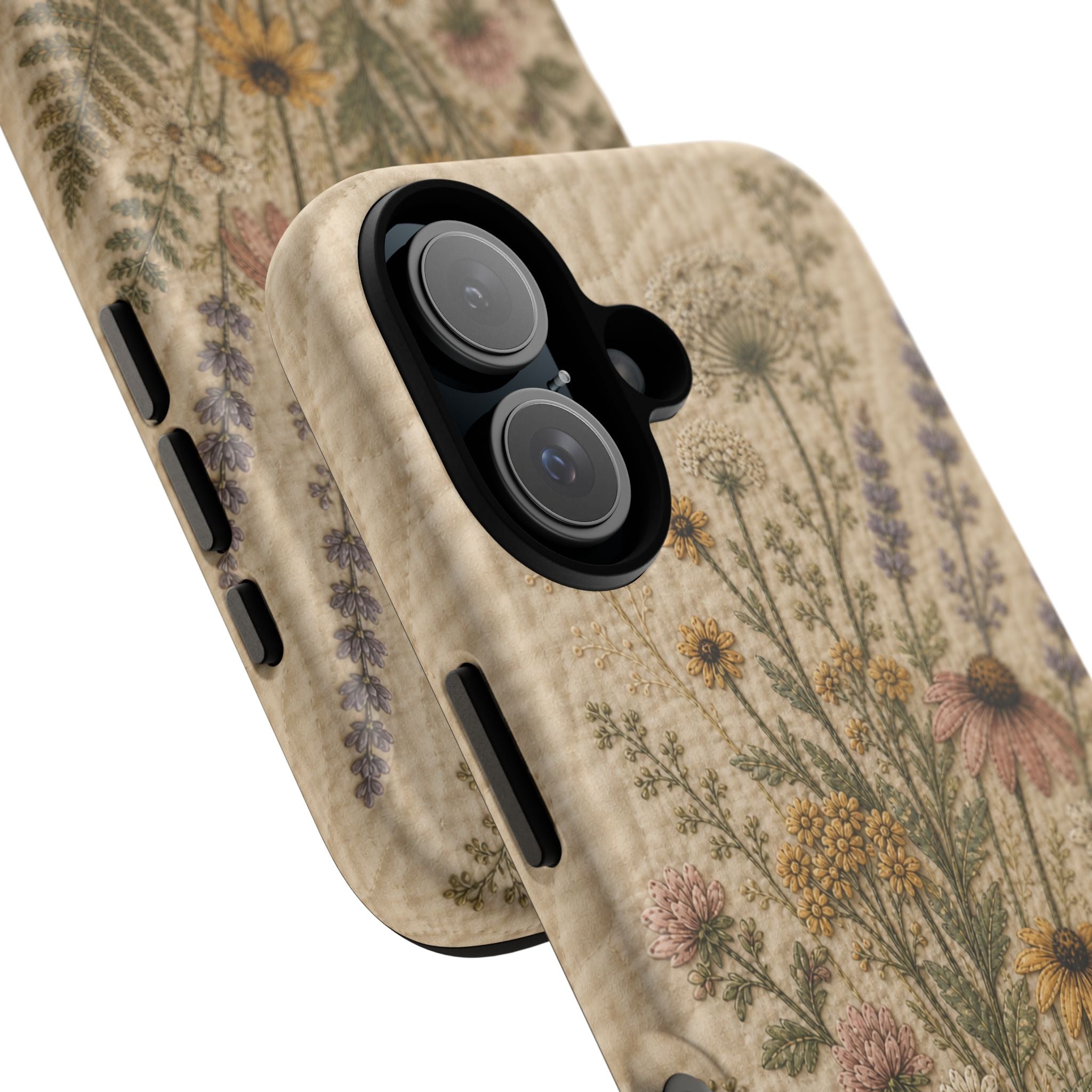 Floral Matte iPhone Case for iPhone 15–17, Quilted Meadow