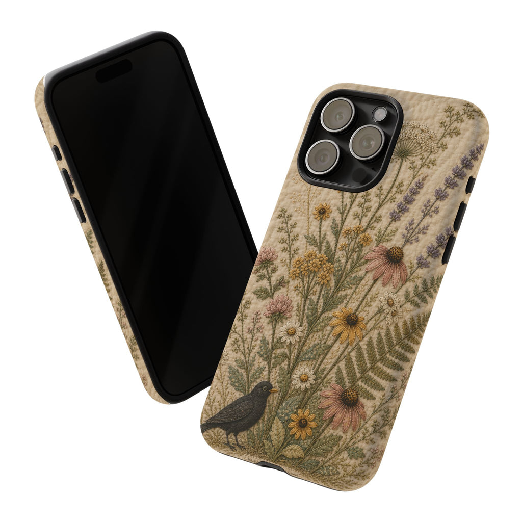 Floral Matte iPhone Case for iPhone 15–17, Quilted Meadow