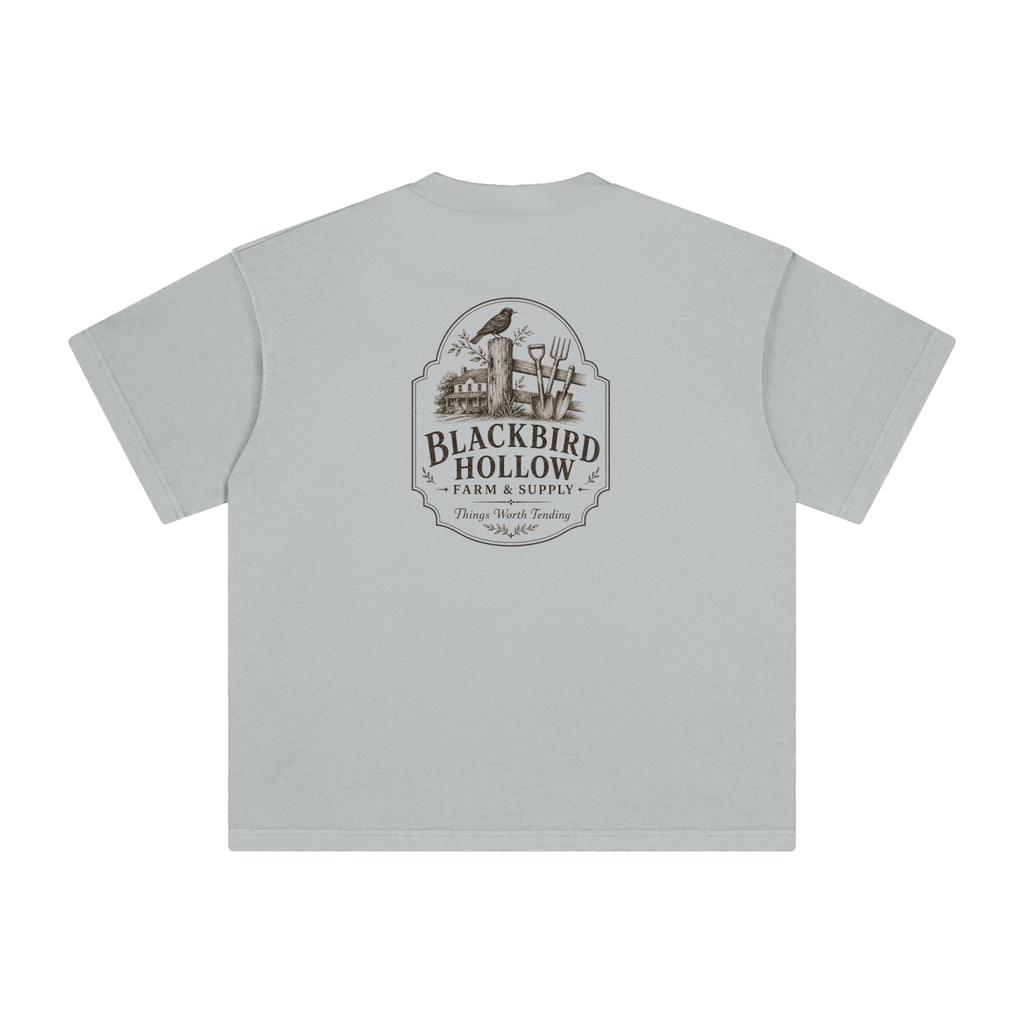 Farm & Supply Back-Print Tee — Heavyweight Vintage Wash