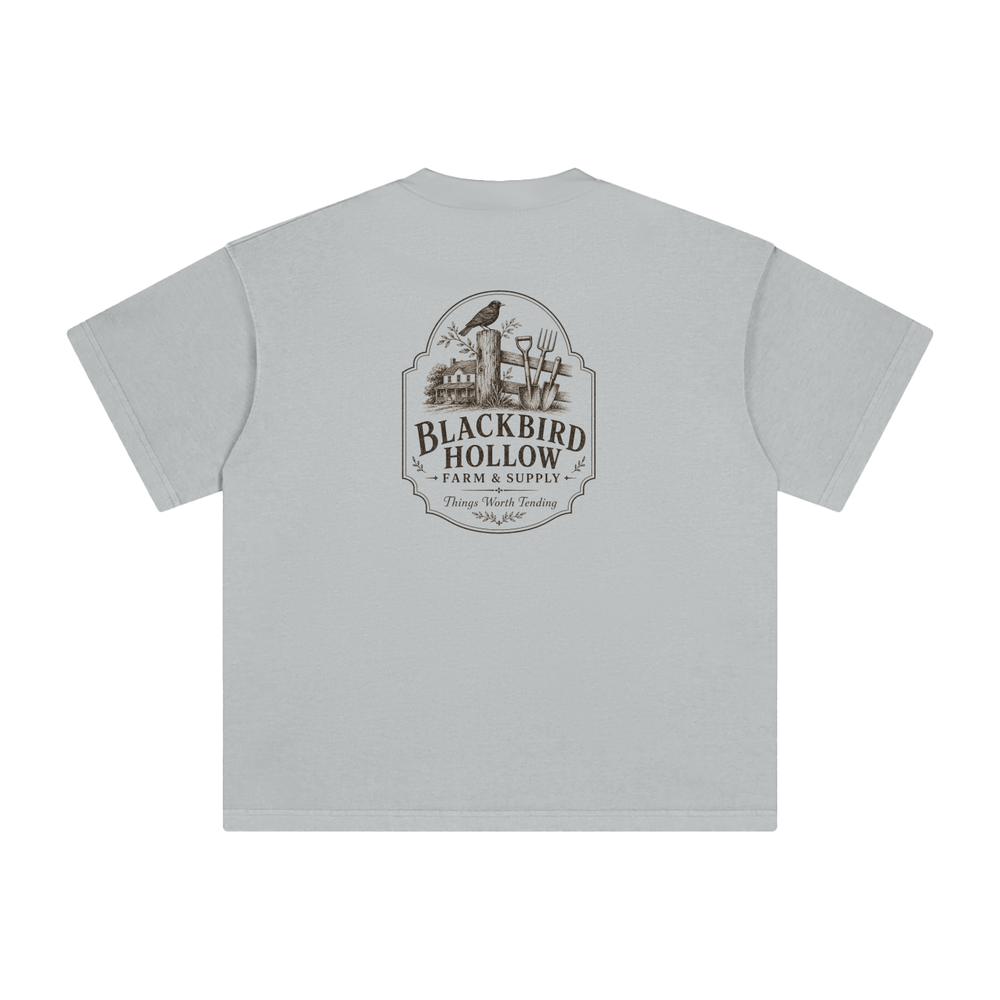 Farm & Supply Back-Print Tee — Heavyweight Vintage Wash