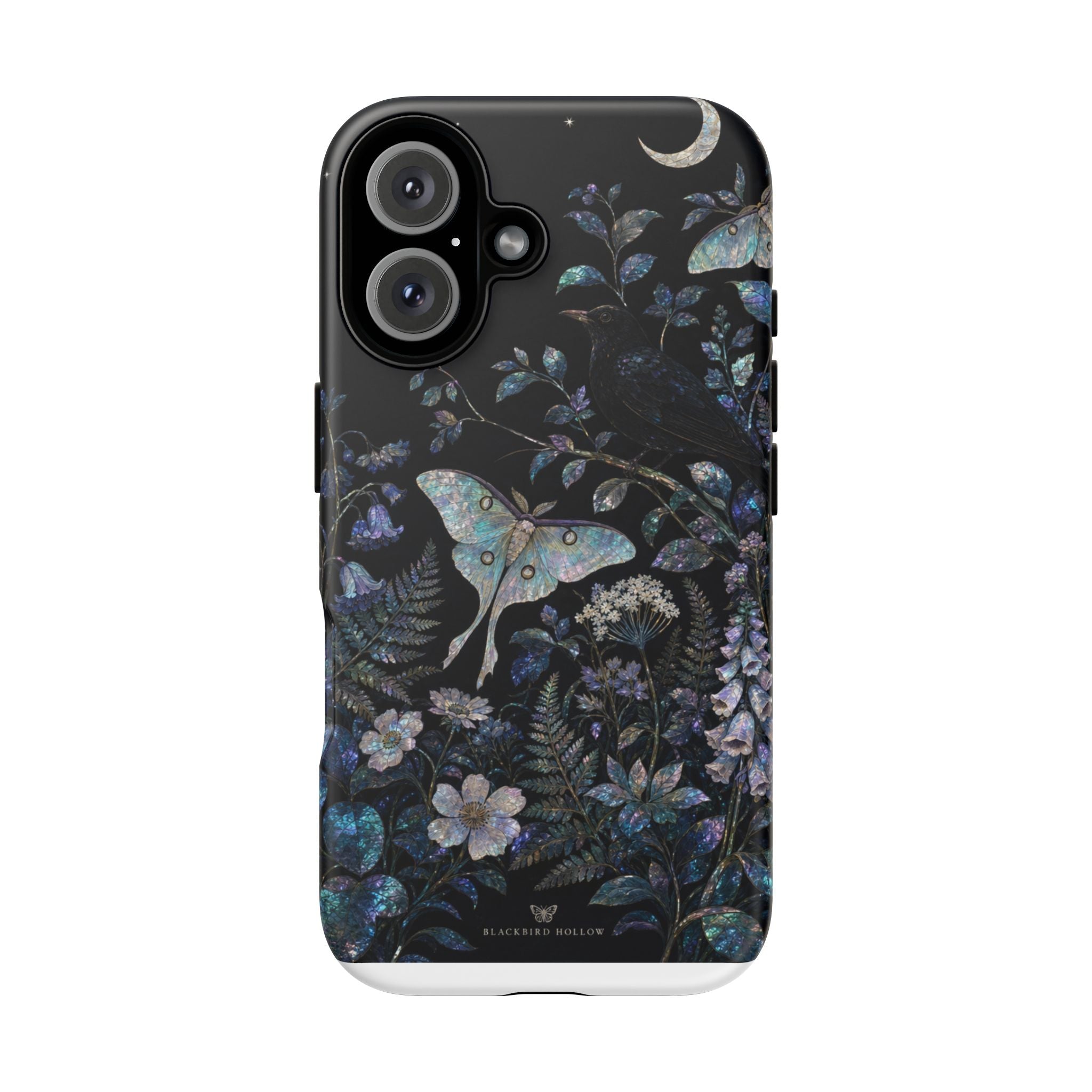 Floral Matte iPhone Case for iPhone 15–17, Mother-of-Pearl Garden