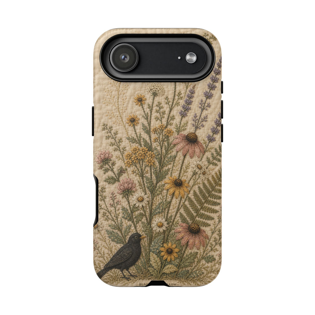 Floral Matte iPhone Case for iPhone 15–17, Quilted Meadow