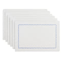 Embroidered Cotton Placemats — White with Tassels (Set of 6)