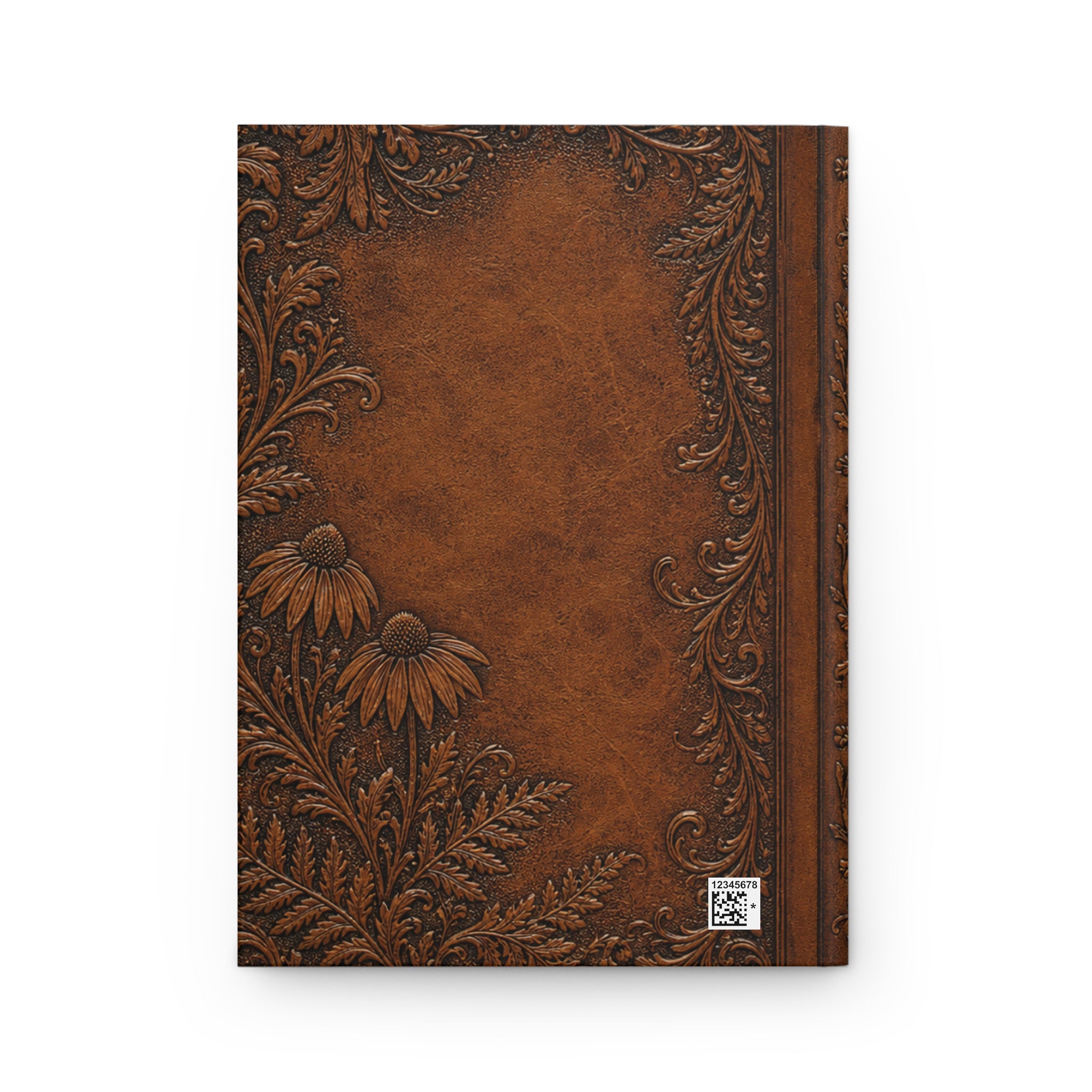 Botanical Hardcover Journal, Tooled Leather Look Field Notes