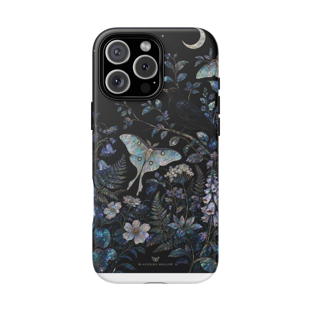 Floral Matte iPhone Case for iPhone 15–17, Mother-of-Pearl Garden