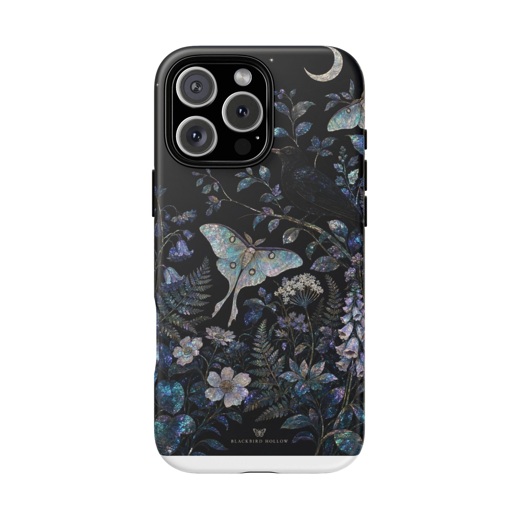 Floral Matte iPhone Case for iPhone 15–17, Mother-of-Pearl Garden