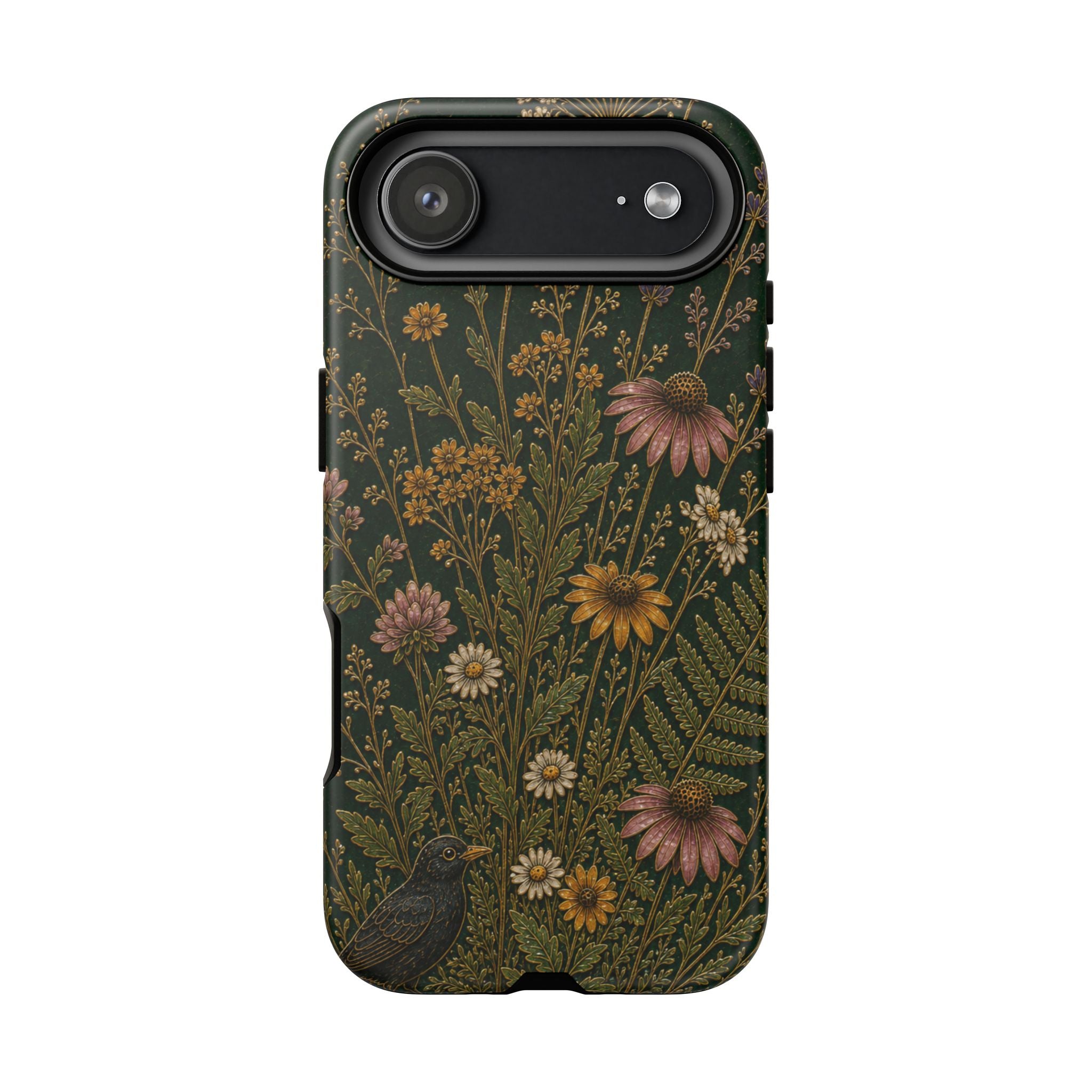 Floral Matte iPhone Case for iPhone 15–17, Cloisonné Meadow